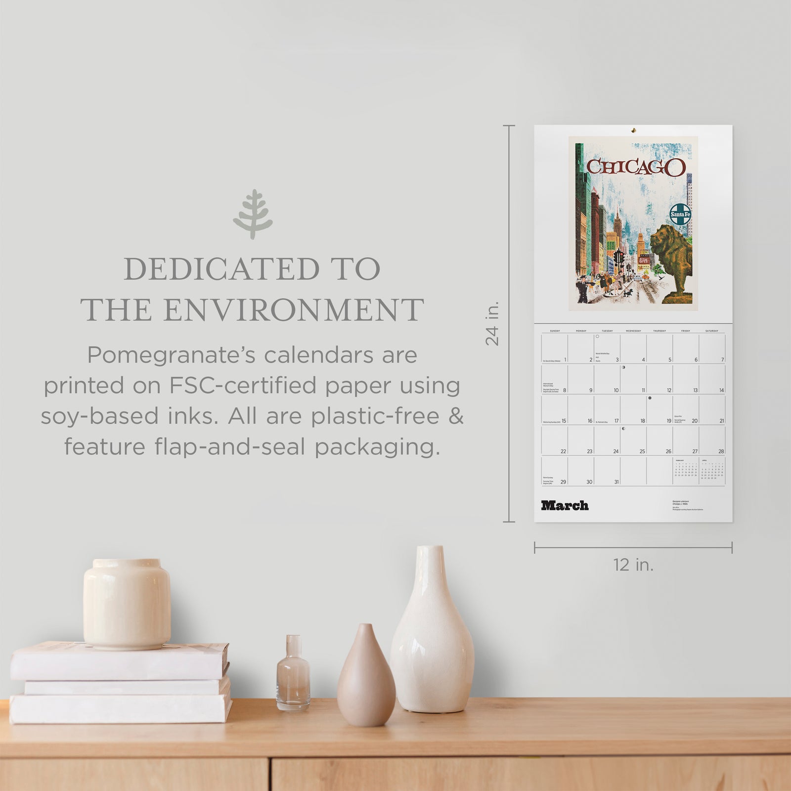 America by Rail: Vintage Travel Posters 2026 Wall Calendar_Zoom