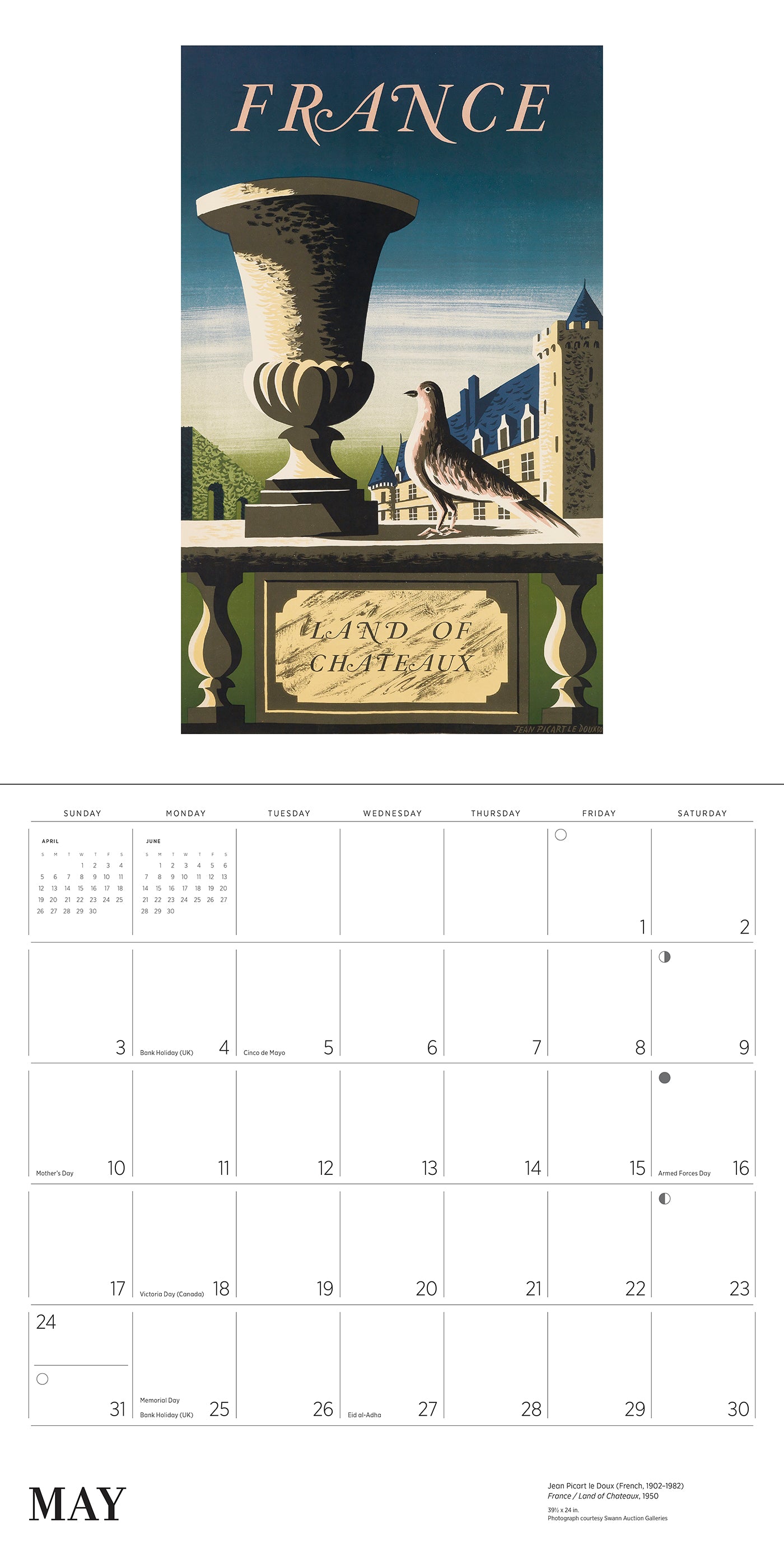 France: Vintage Travel Posters 2026 Wall Calendar_Interior_4
