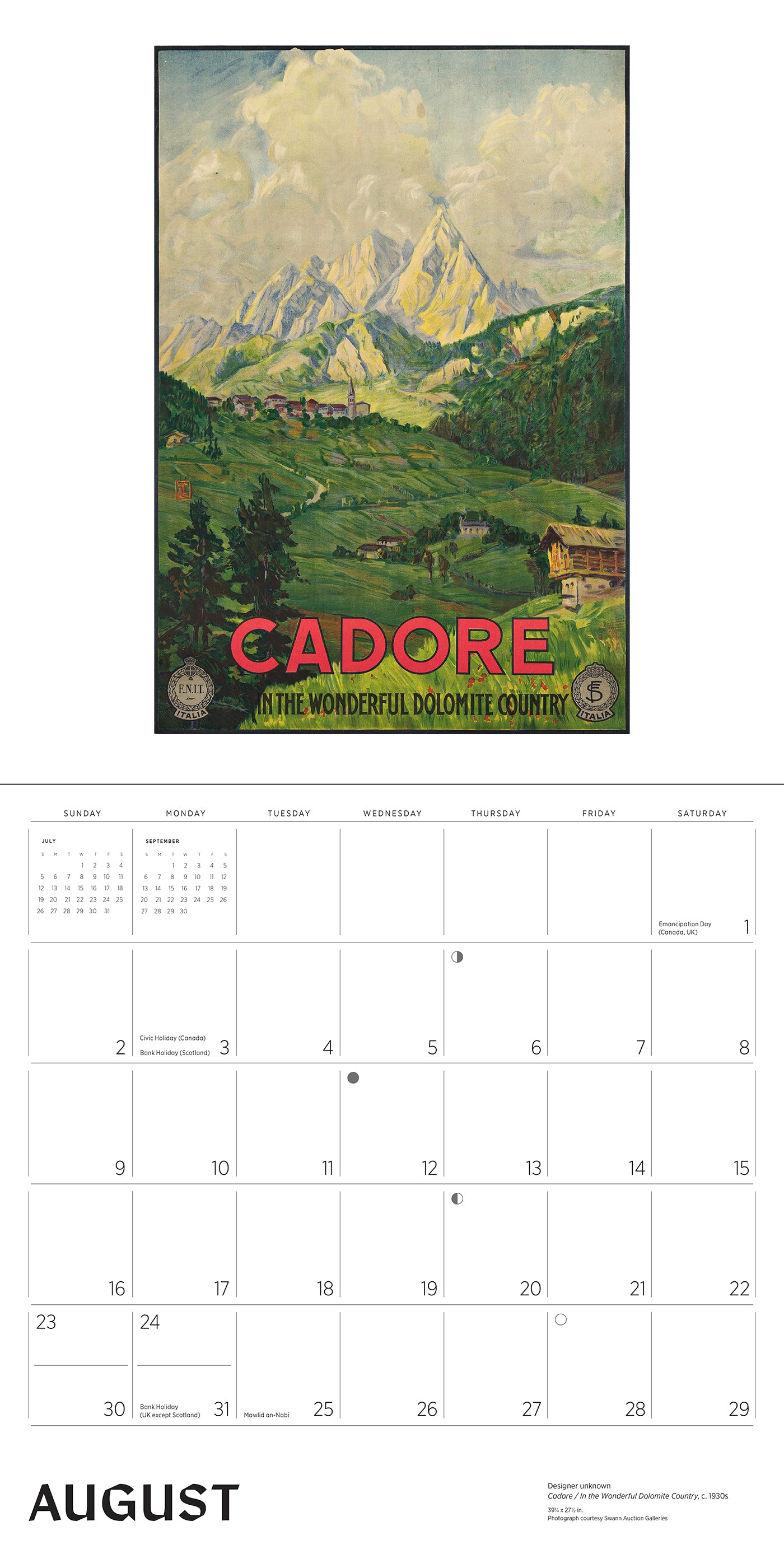 Italy: Vintage Travel Posters 2026 Wall Calendar_Interior_5