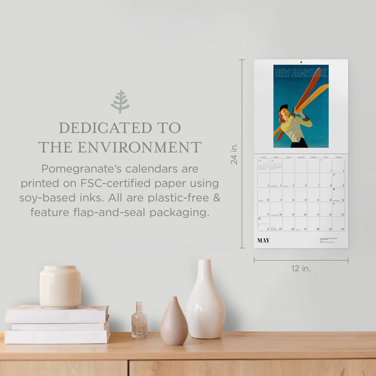 Ski the World: Vintage Posters 2026 Wall Calendar_Zoom