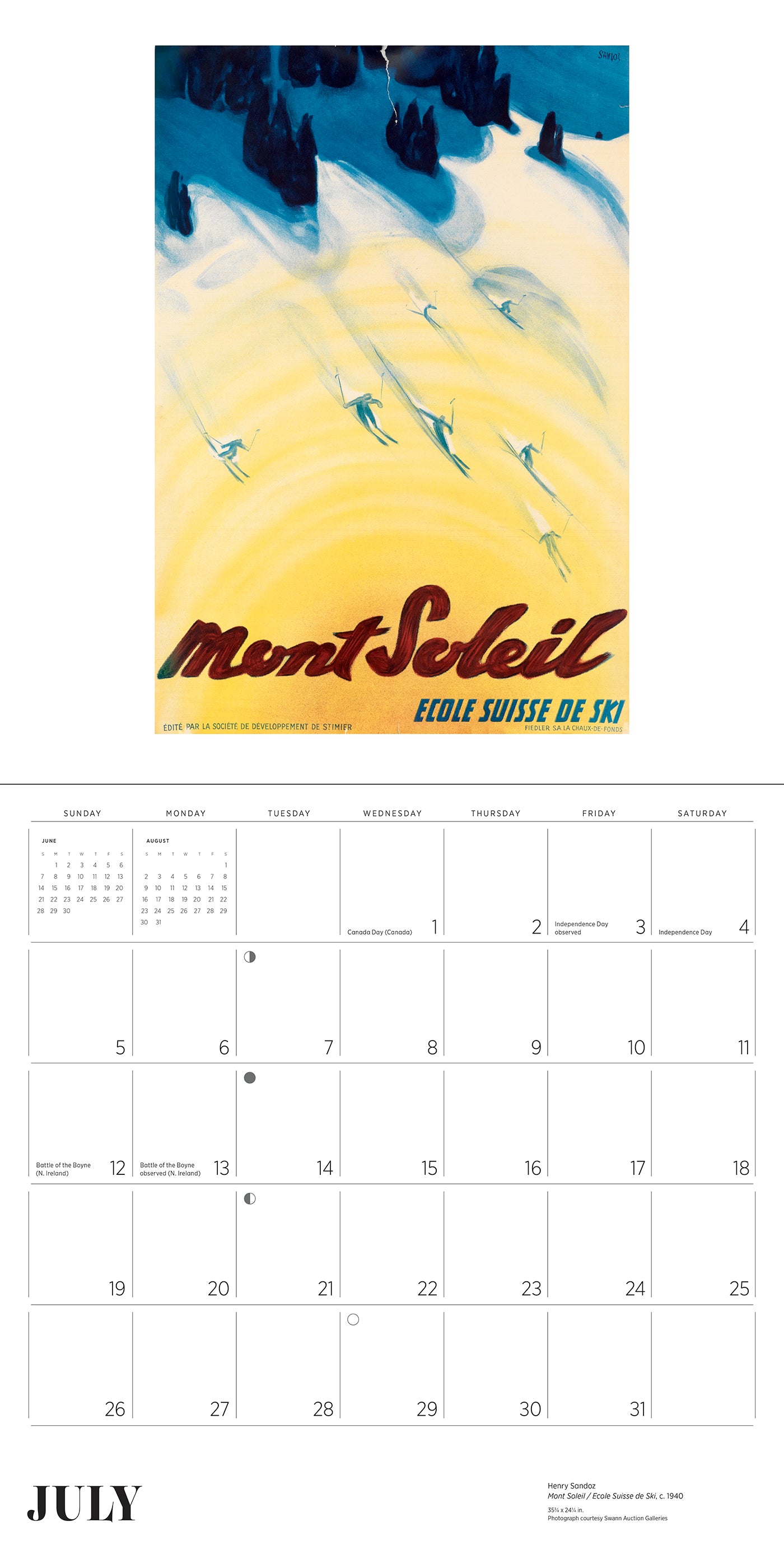 Ski the World: Vintage Posters 2026 Wall Calendar_Interior_5