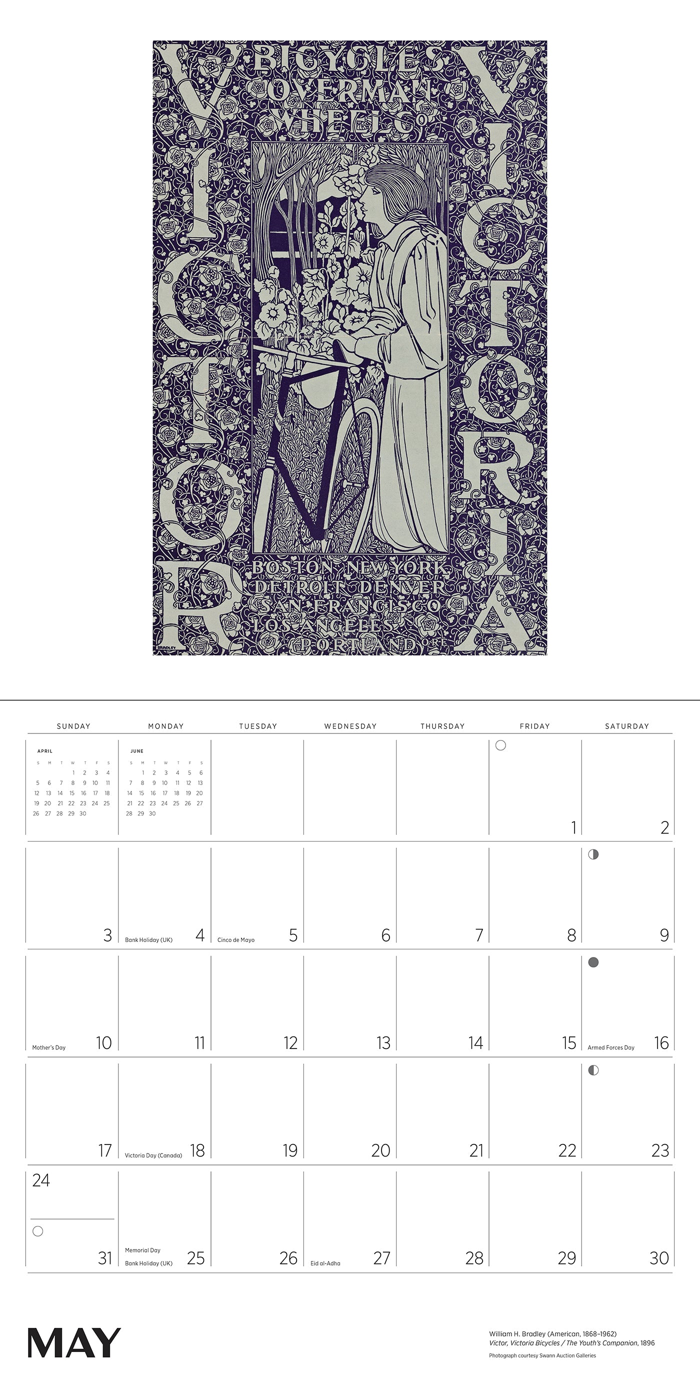 Bicycles: Vintage Posters 2026 Wall Calendar_Interior_4