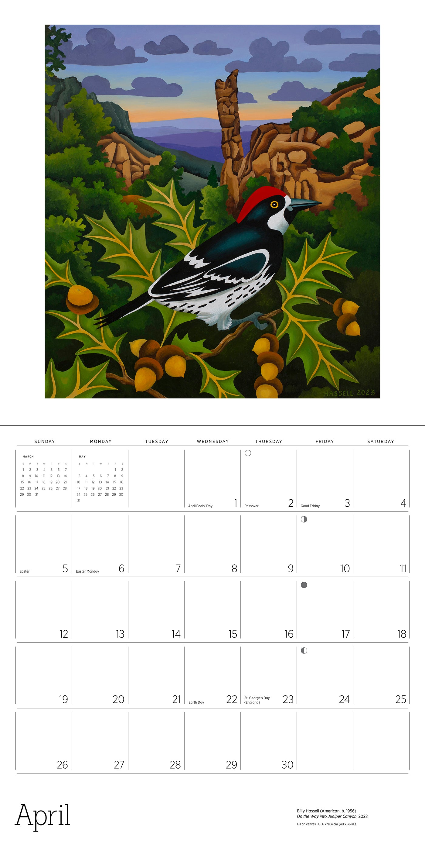In the Wild: The Art of Billy Hassell 2026 Wall Calendar_Interior_4