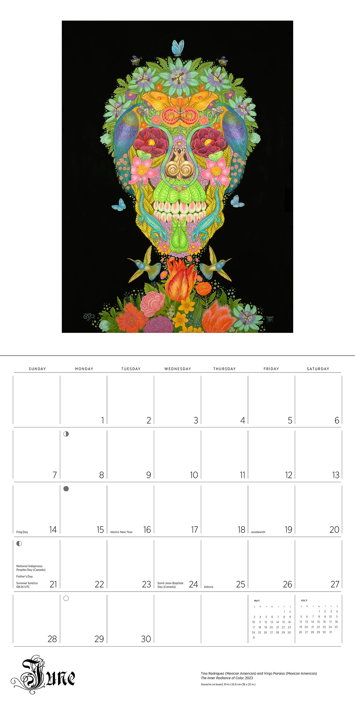 Day of the Dead: The Skull Paintings of Tino Rodriguez and Virgo Paraiso 2026 Wall Calendar_Interior_5