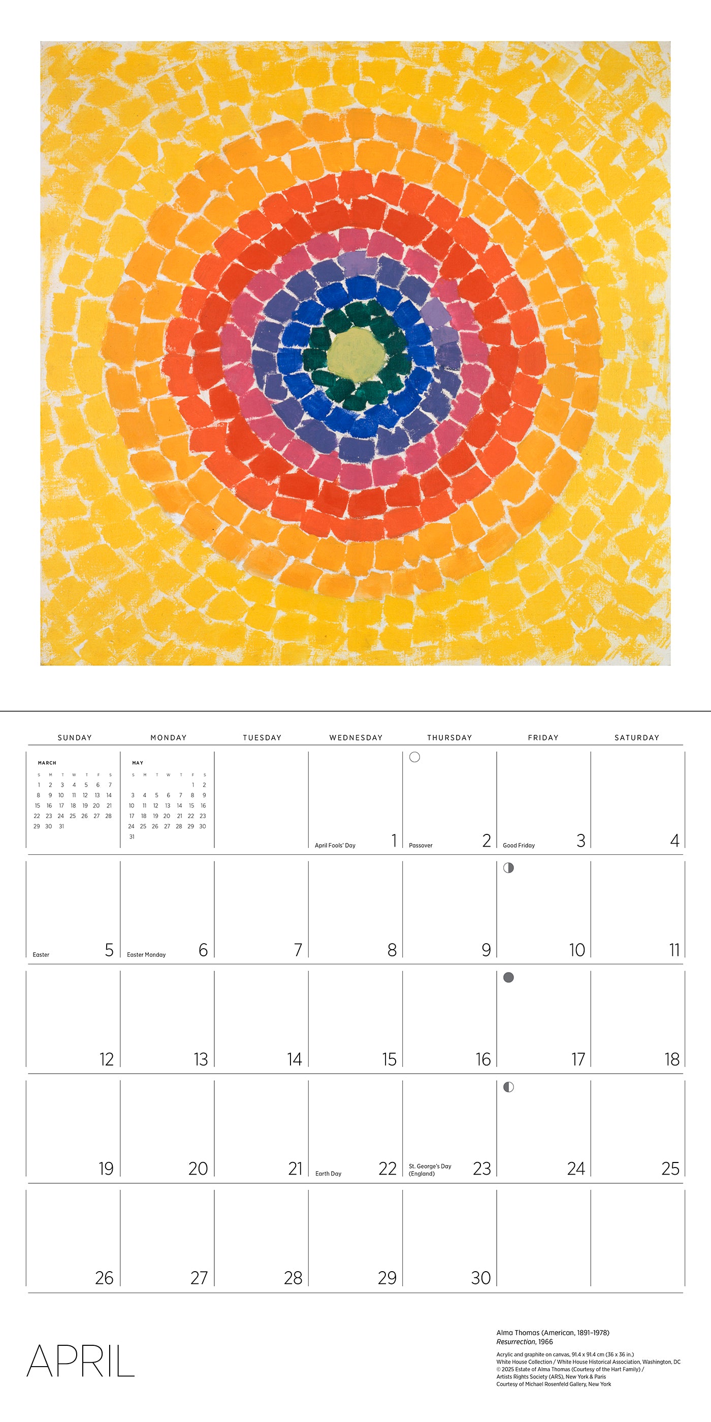 Alma Thomas 2026 Wall Calendar_Interior_4