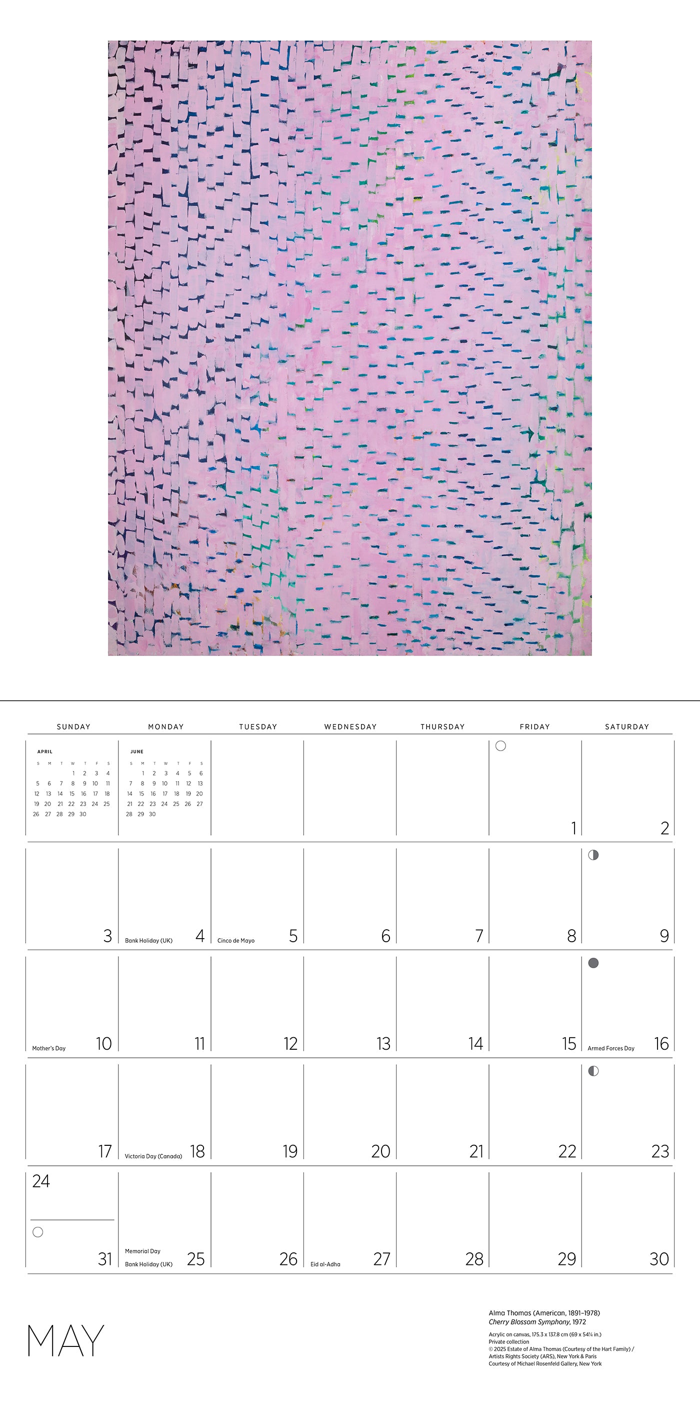 Alma Thomas 2026 Wall Calendar_Interior_5