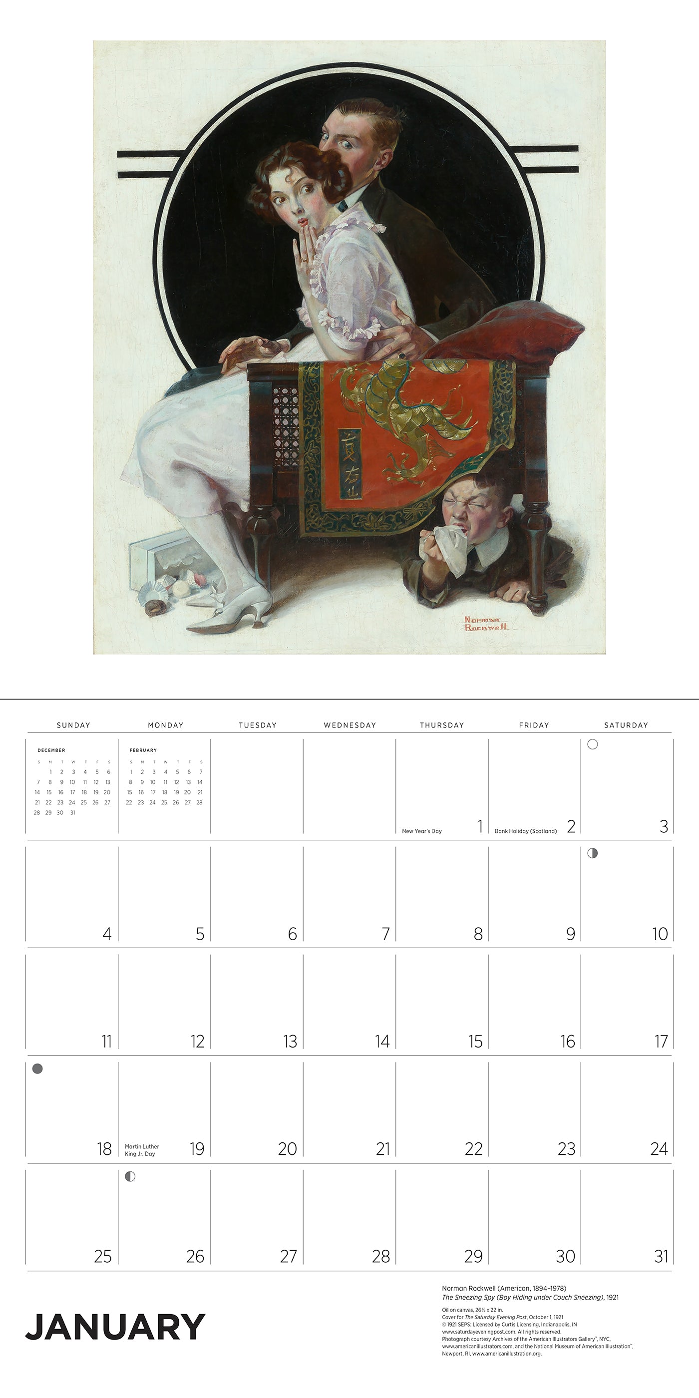 Norman Rockwell: The Saturday Evening Post 2026 Wall Calendar_Interior_1