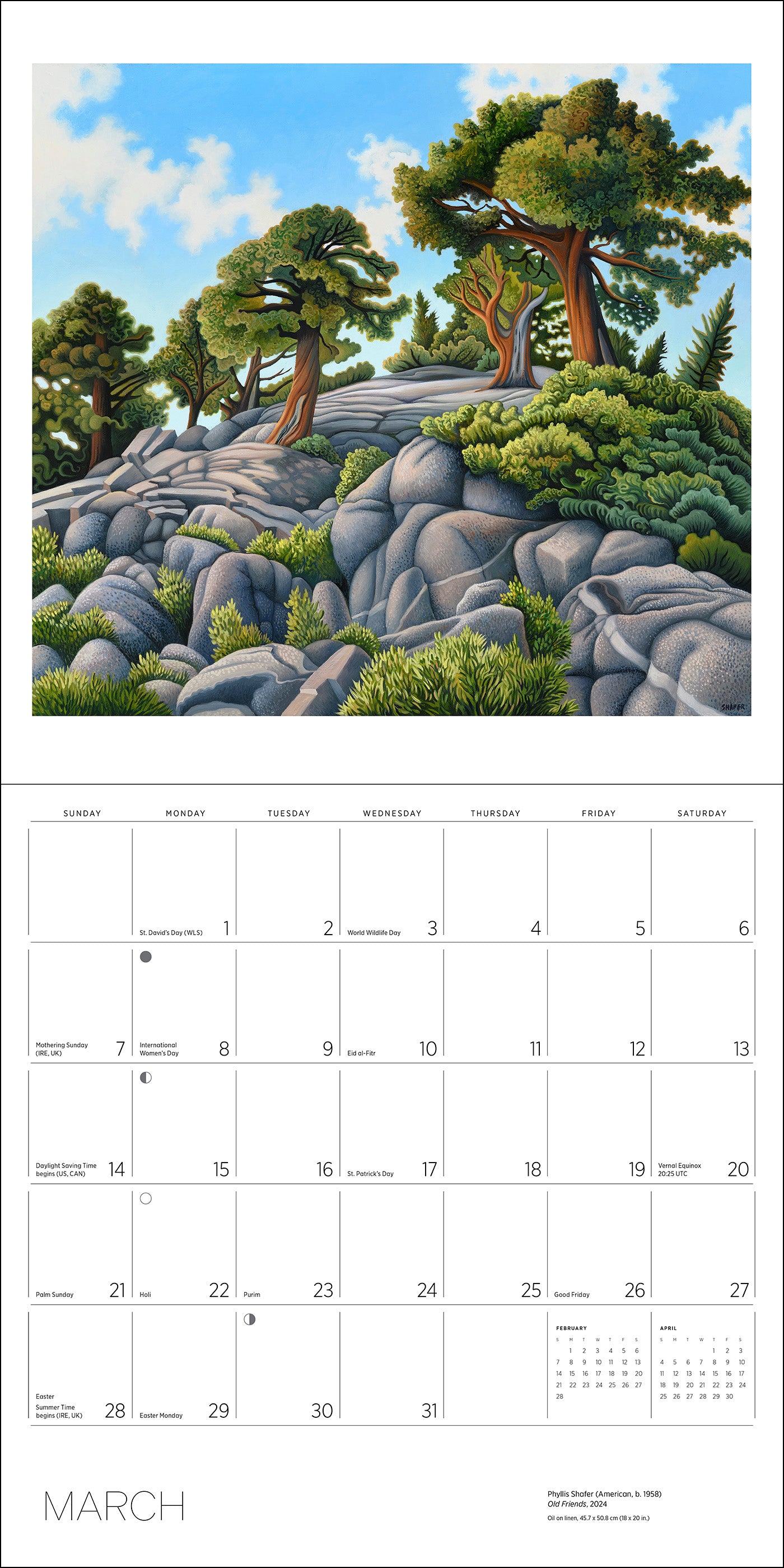 Phyllis Shafer: Nature Divine 2027 Wall Calendar_Interior_2