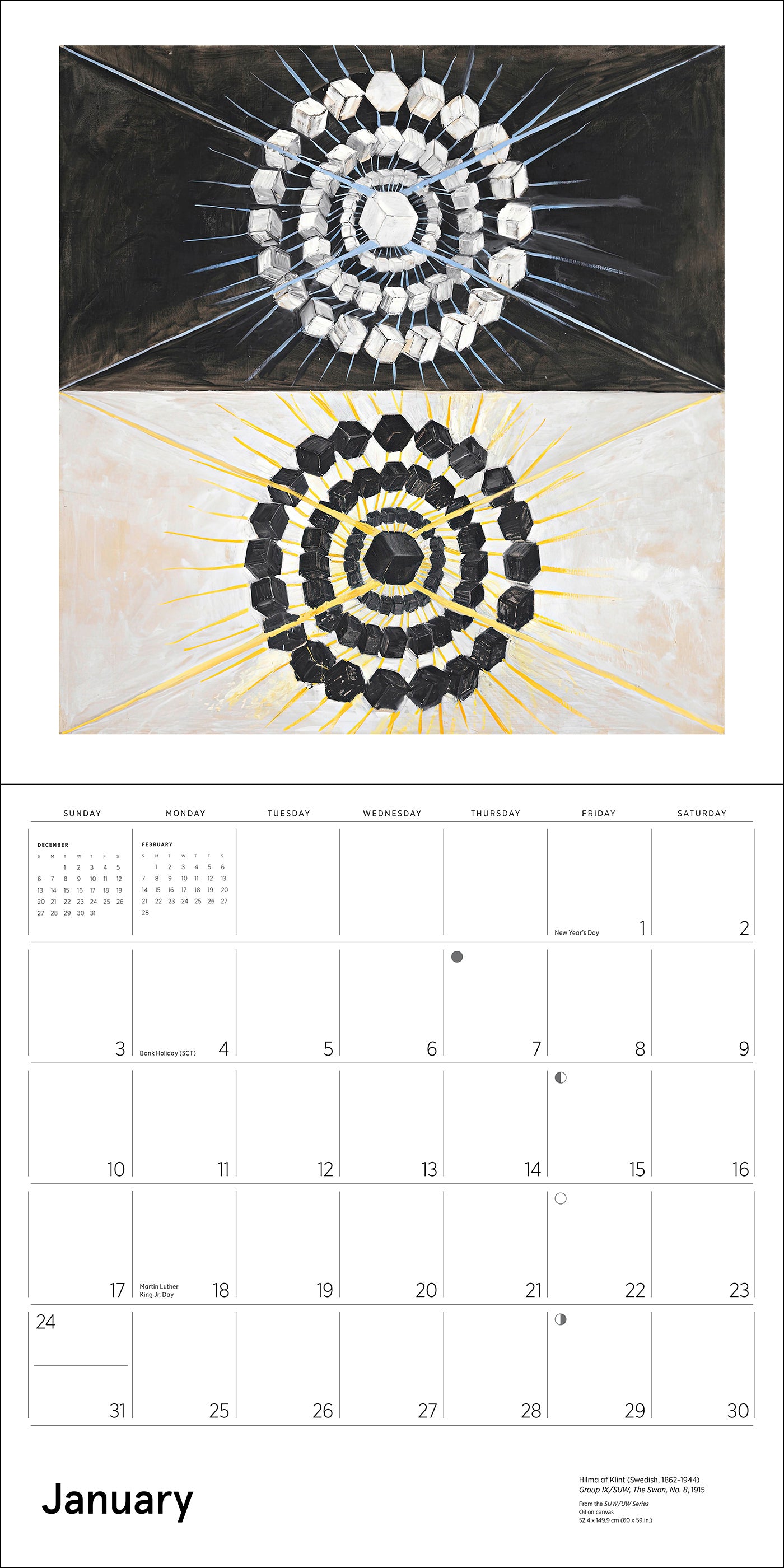 Hilma af Klint: Original Abstraction 2027 Wall Calendar_Interior_1