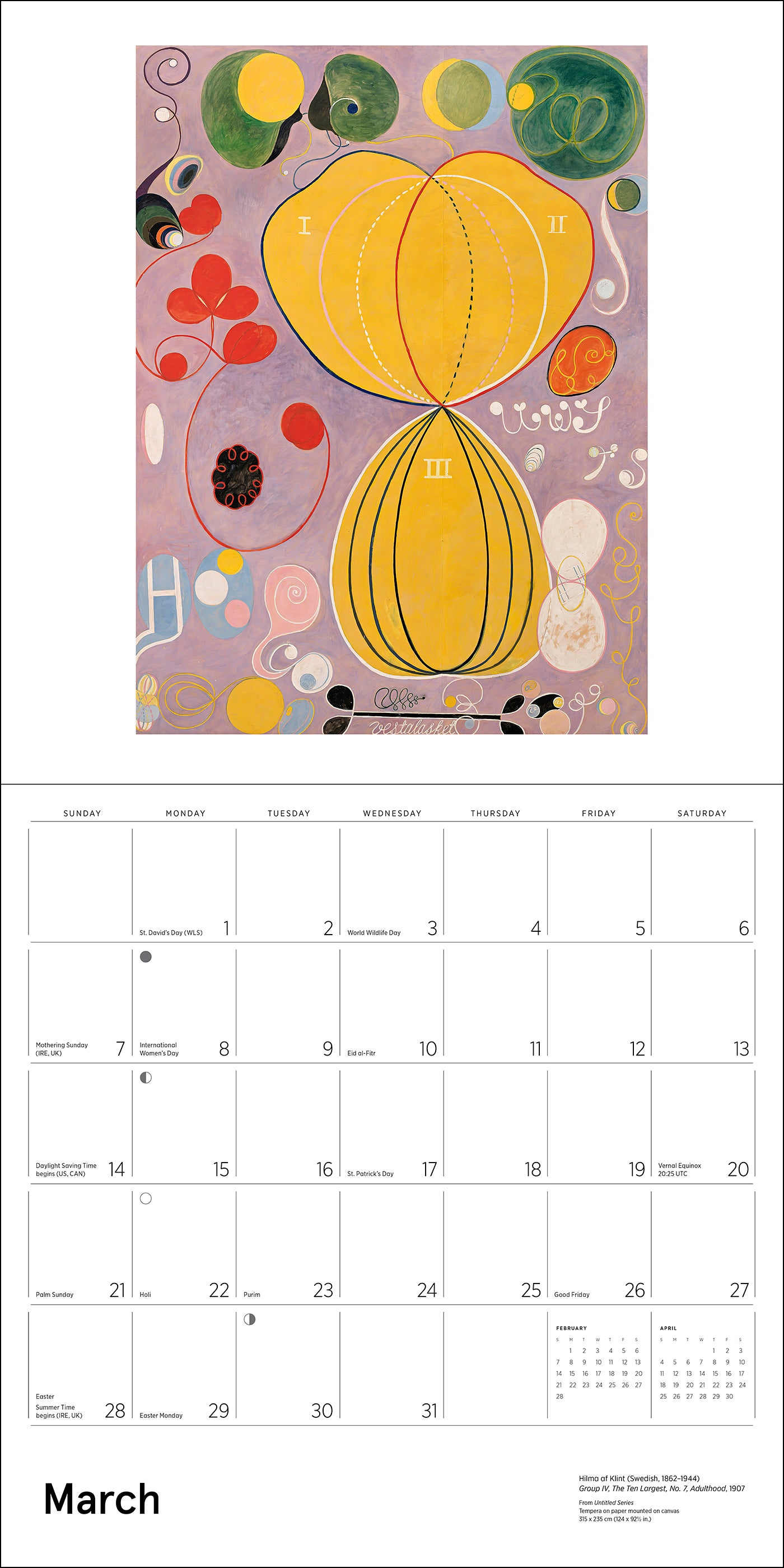 Hilma af Klint: Original Abstraction 2027 Wall Calendar_Interior_3