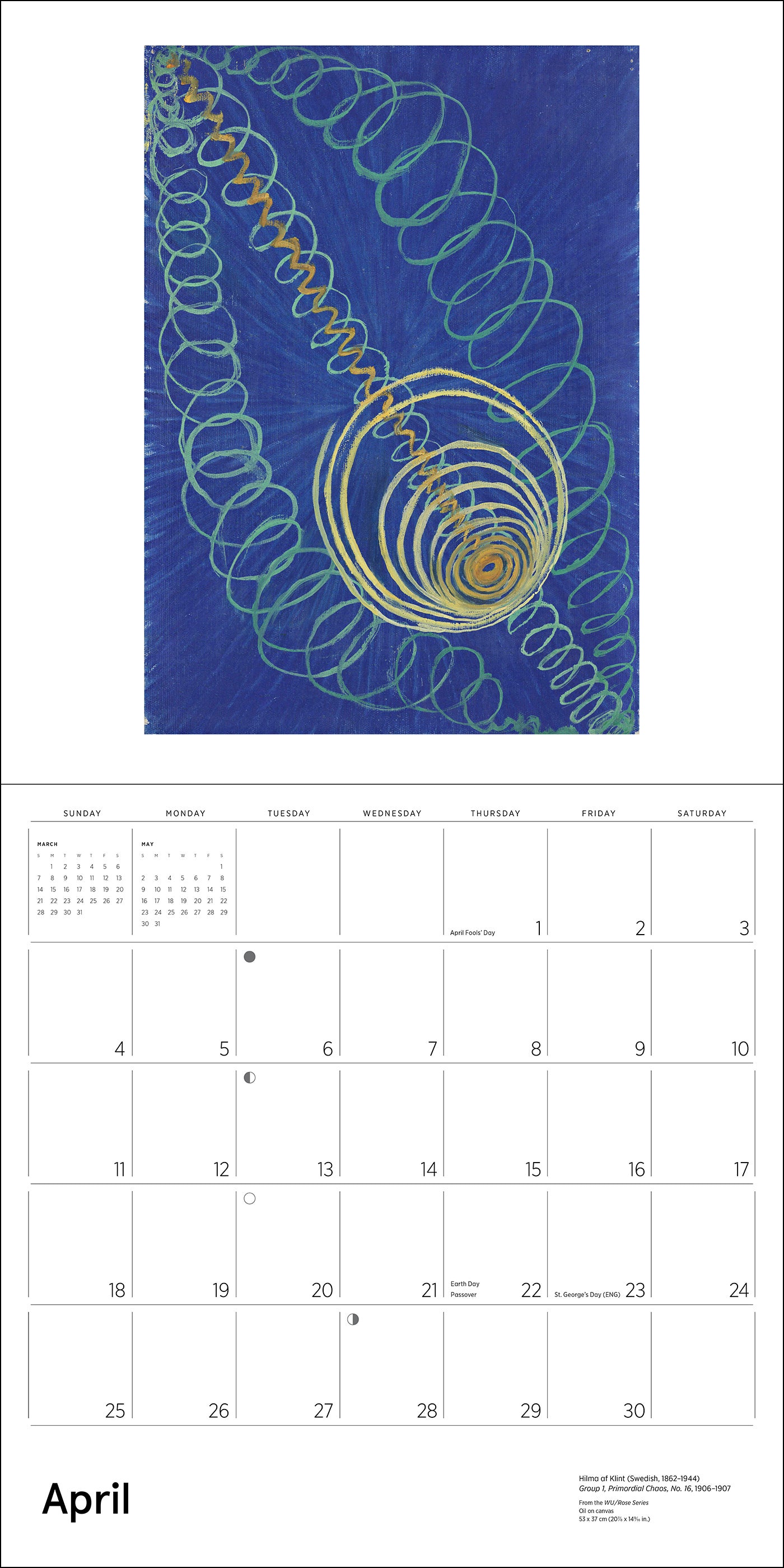 Hilma af Klint: Original Abstraction 2027 Wall Calendar_Interior_4