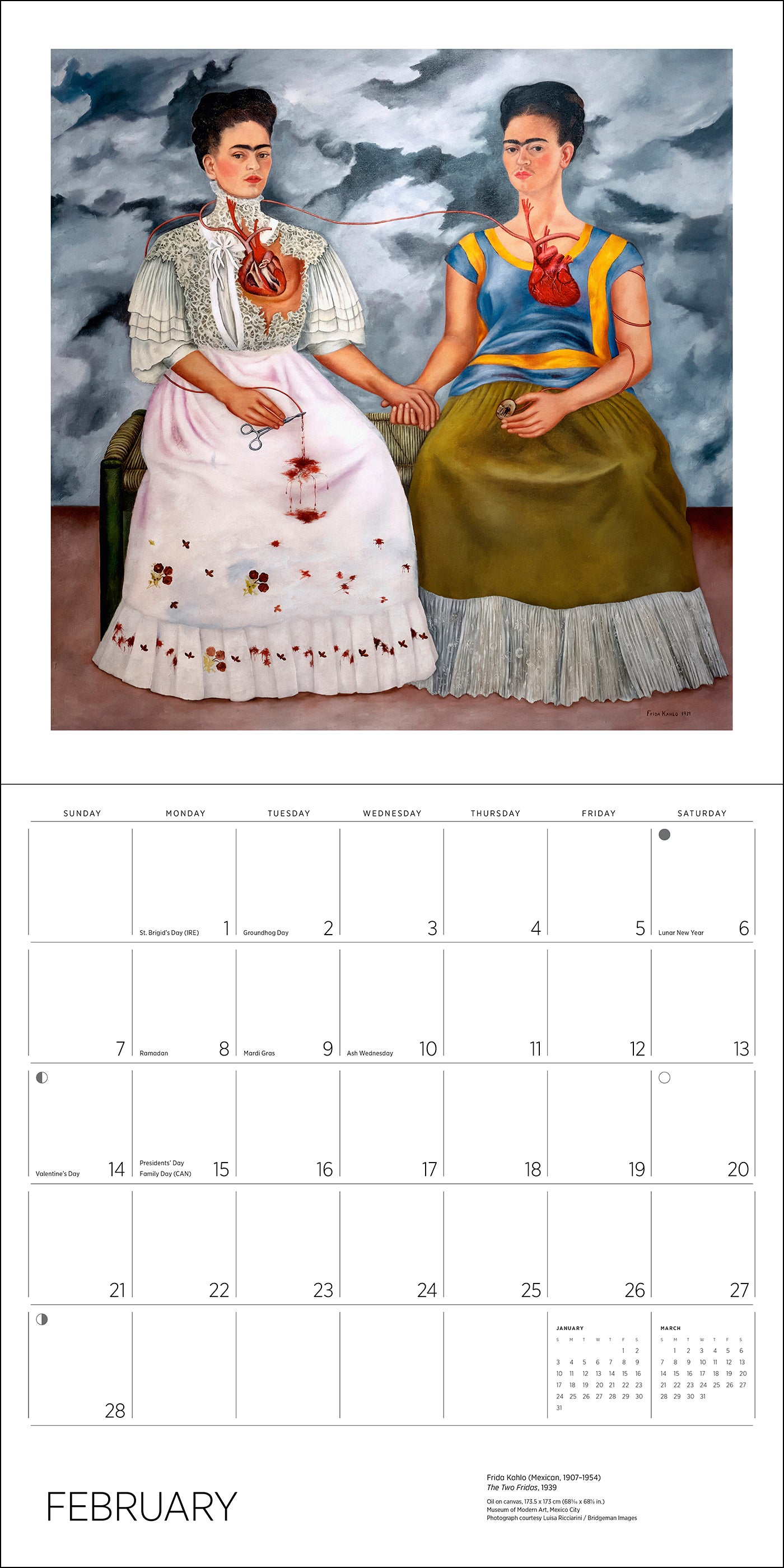 Frida Kahlo 2027 Wall Calendar_Interior_1