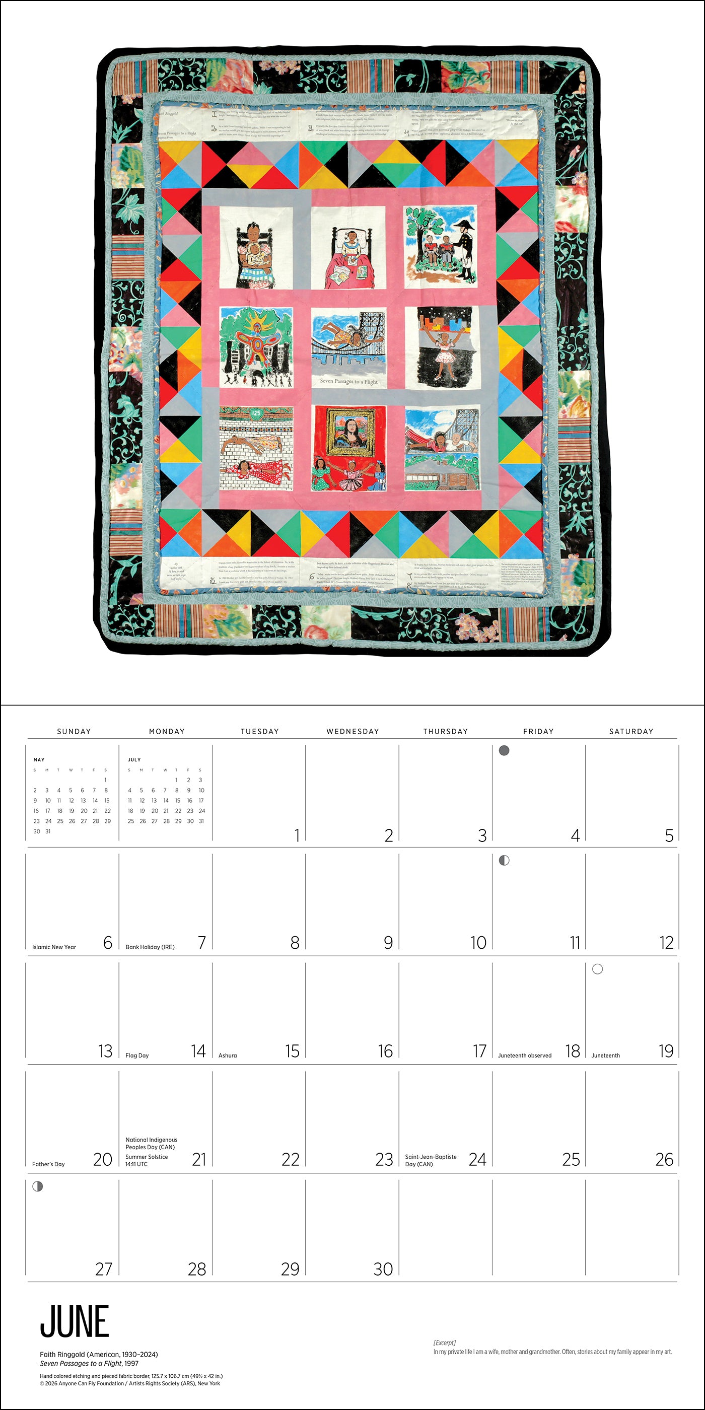 Faith Ringgold 2027 Wall Calendar_Interior_5