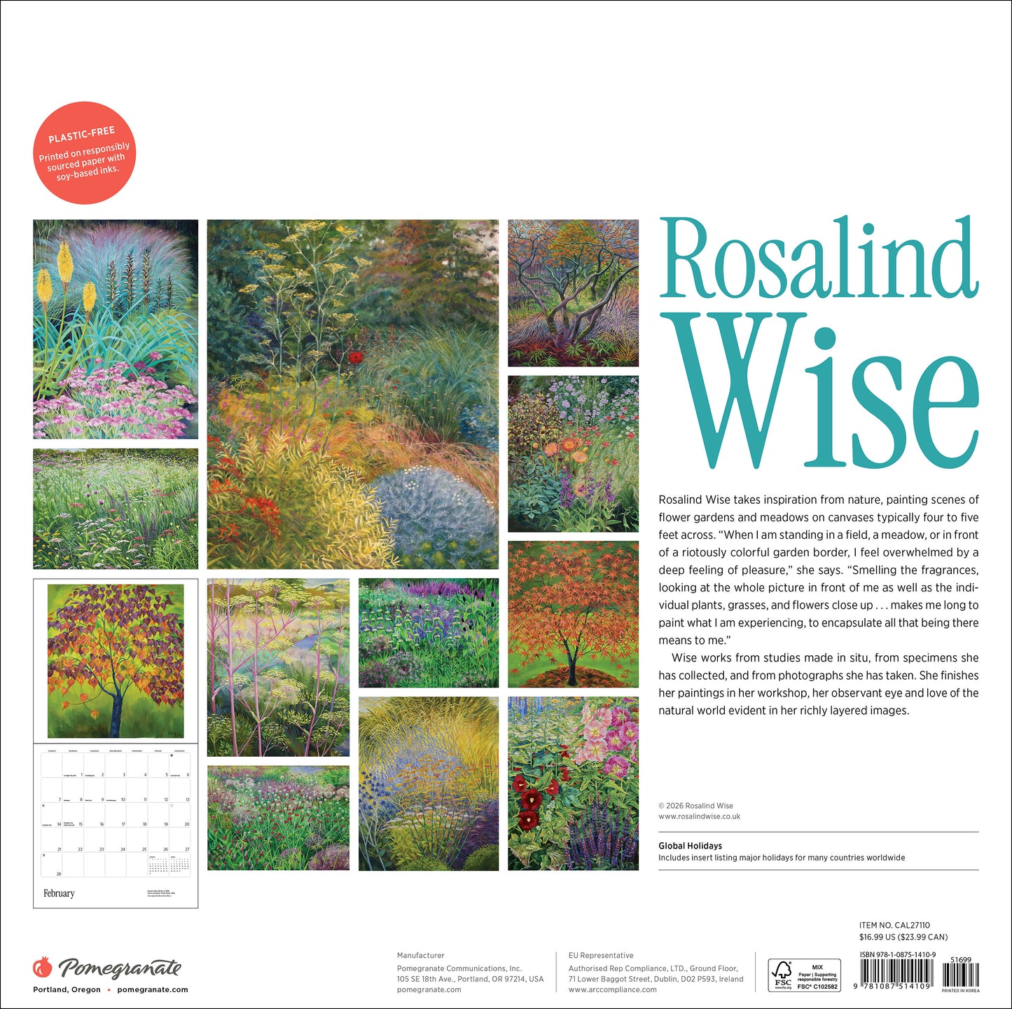 Rosalind Wise 2027 Wall Calendar_Back_Multipiece