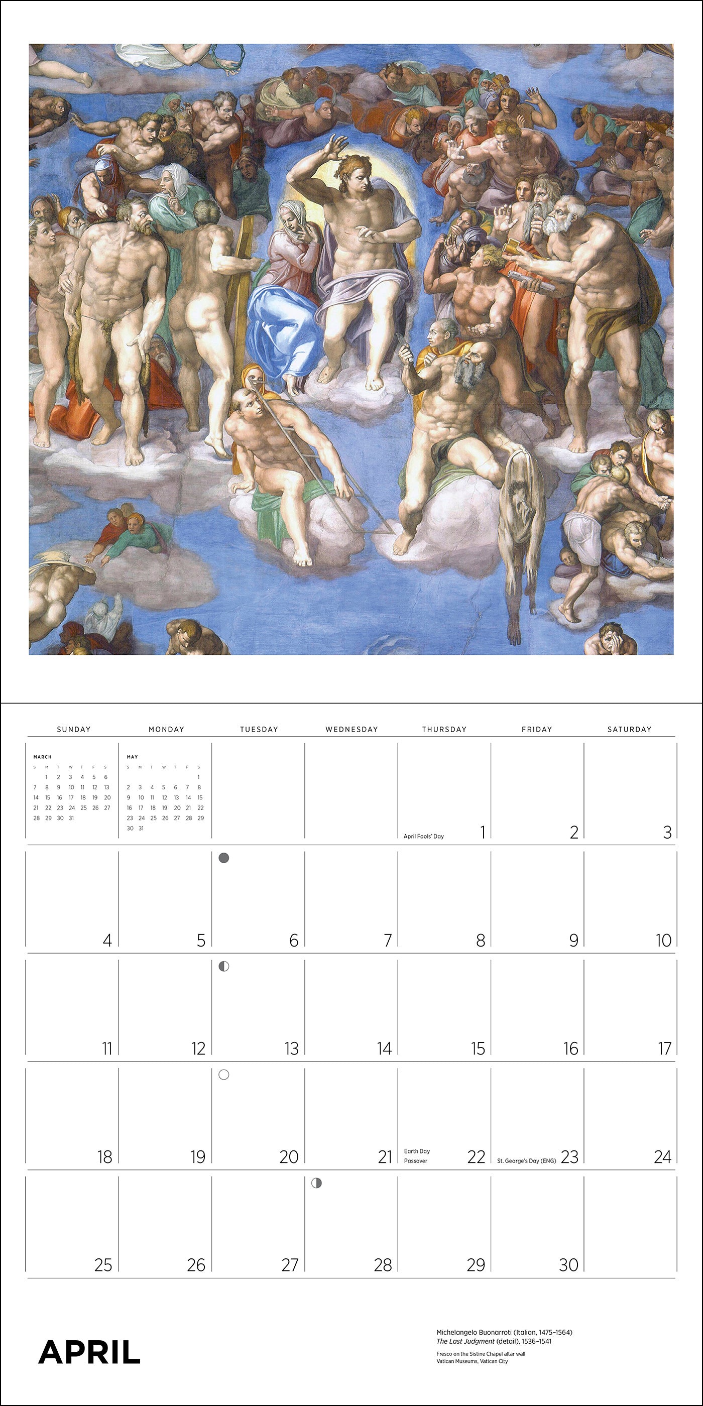 Michelangelo 2027 Wall Calendar_Interior_4