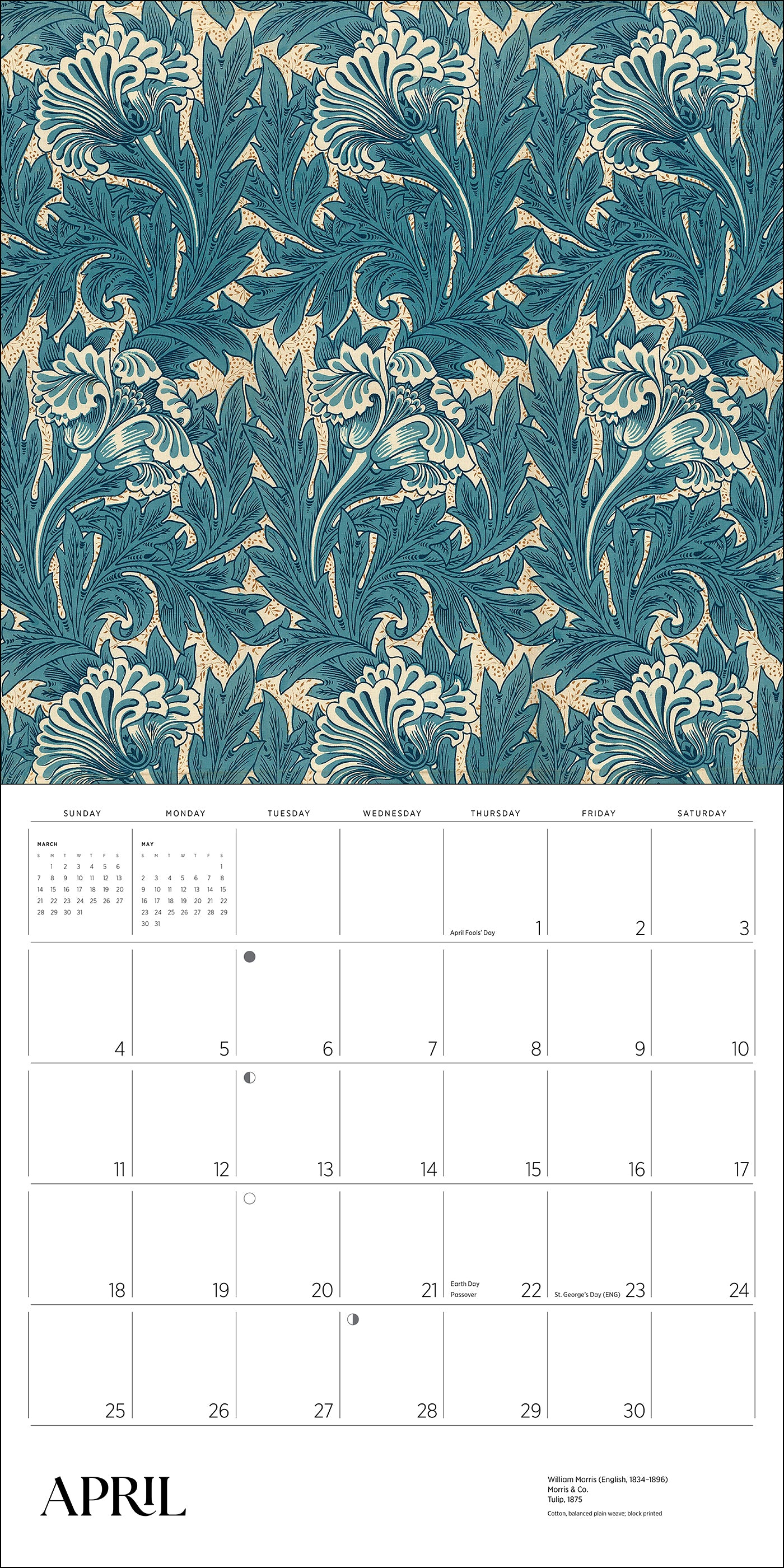 William Morris: Arts & Crafts Designs 2027 Wall Calendar_Interior_4