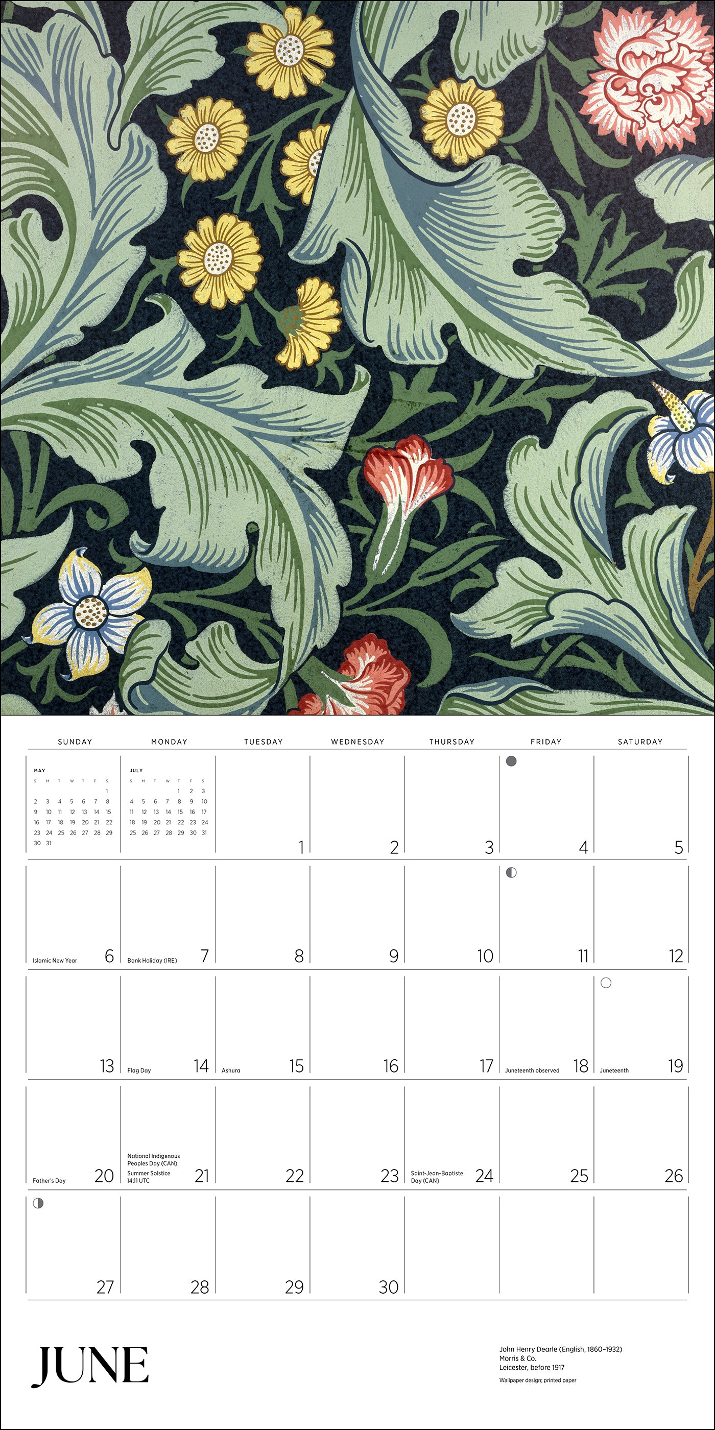 William Morris: Arts & Crafts Designs 2027 Wall Calendar_Interior_5