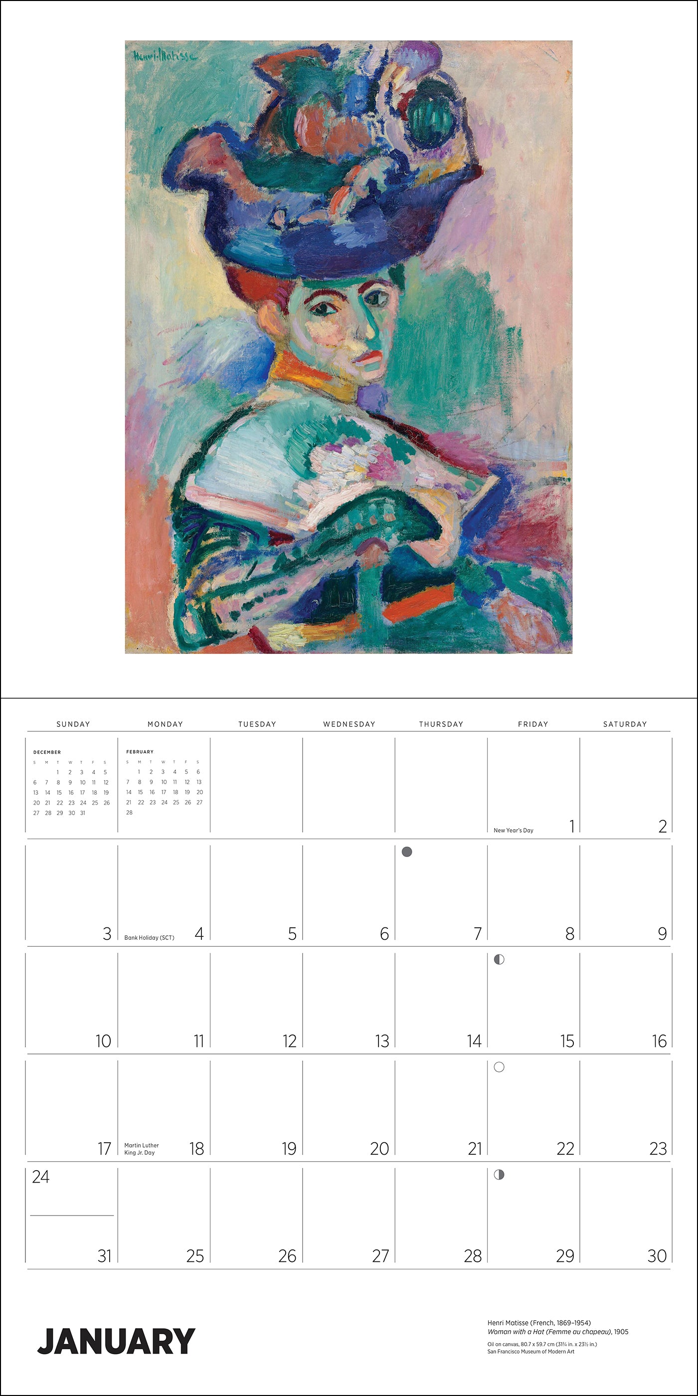 Henri Matisse 2027 Wall Calendar_Interior_1