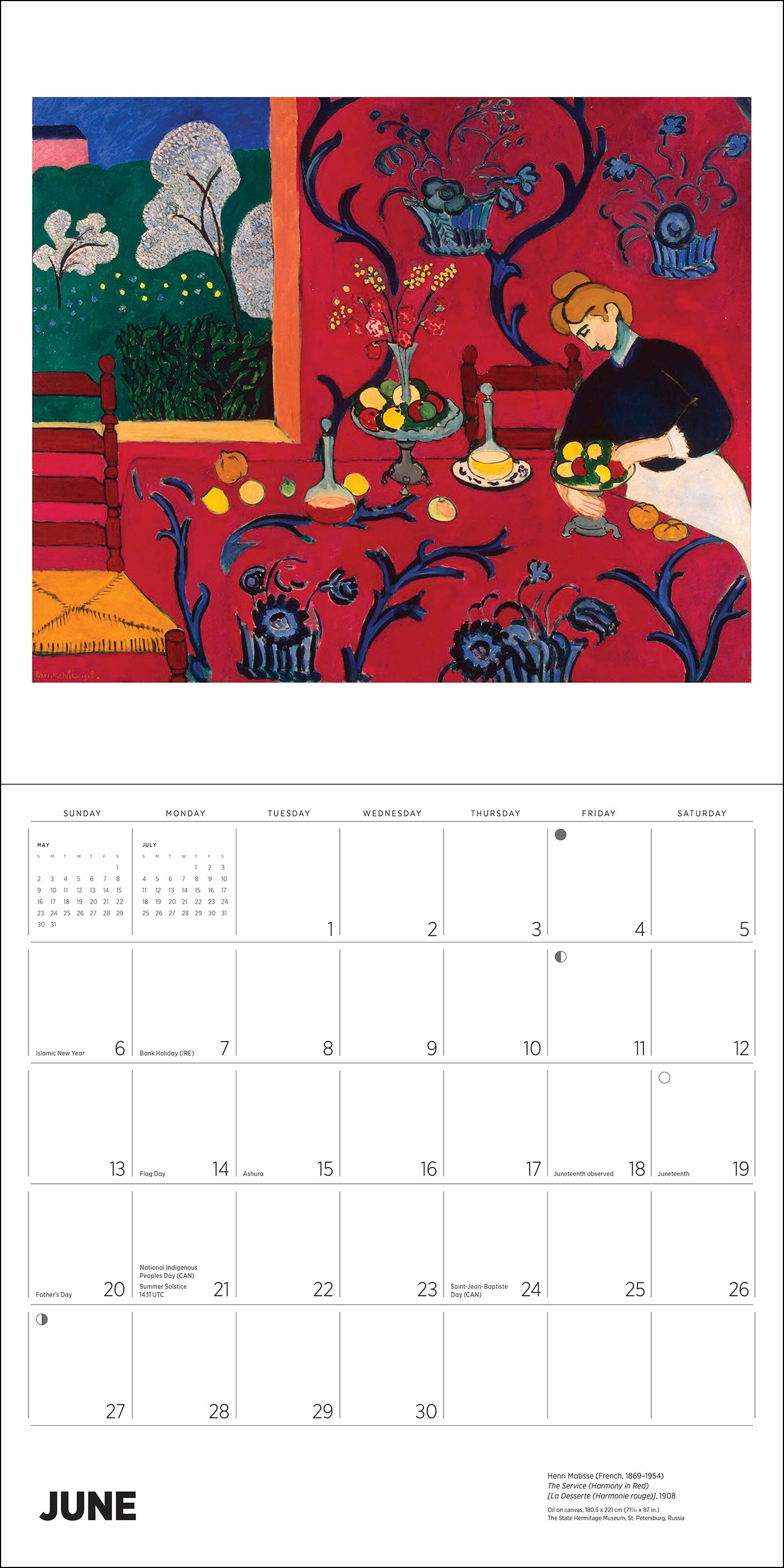 Henri Matisse 2027 Wall Calendar_Interior_2