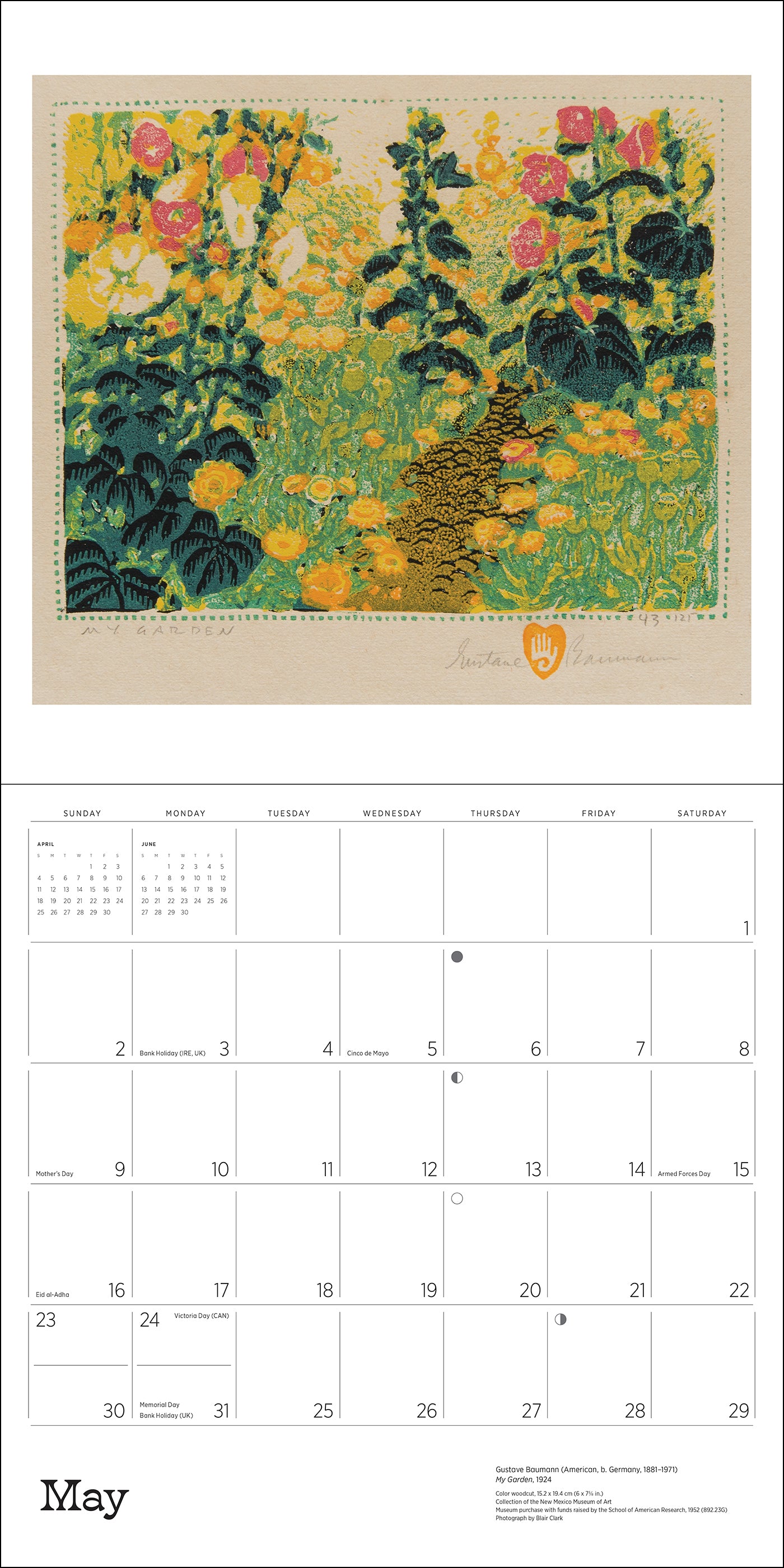 A Small, Untroubled World: The Art of Gustave Baumann 2027 Wall Calendar_Interior_3