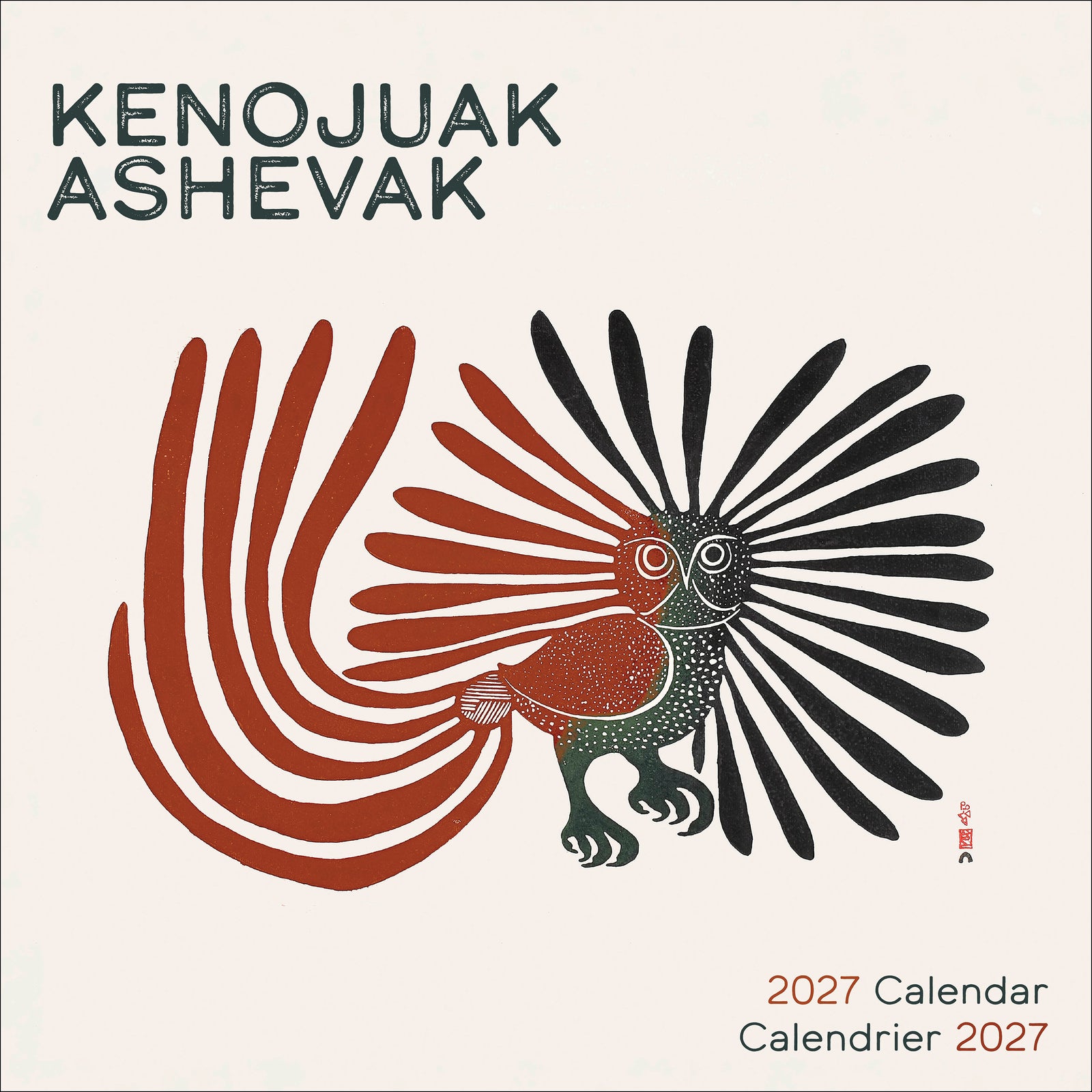 Kenojuak Ashevak 2027 Wall Calendar_Front_Flat