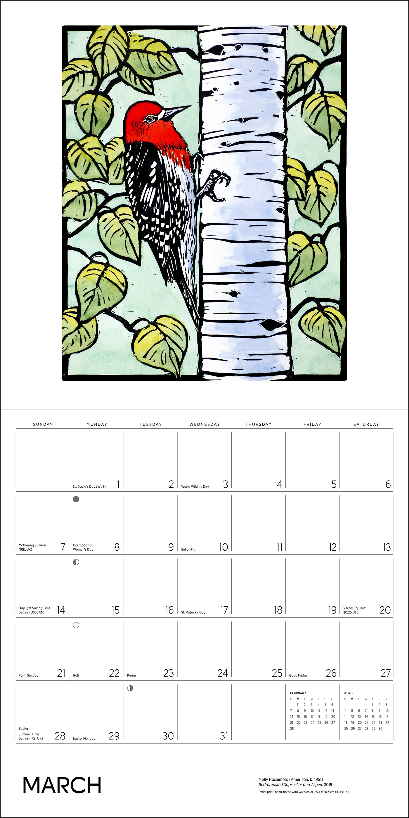 Molly Hashimoto: Birds 2027 Wall Calendar_Interior_3