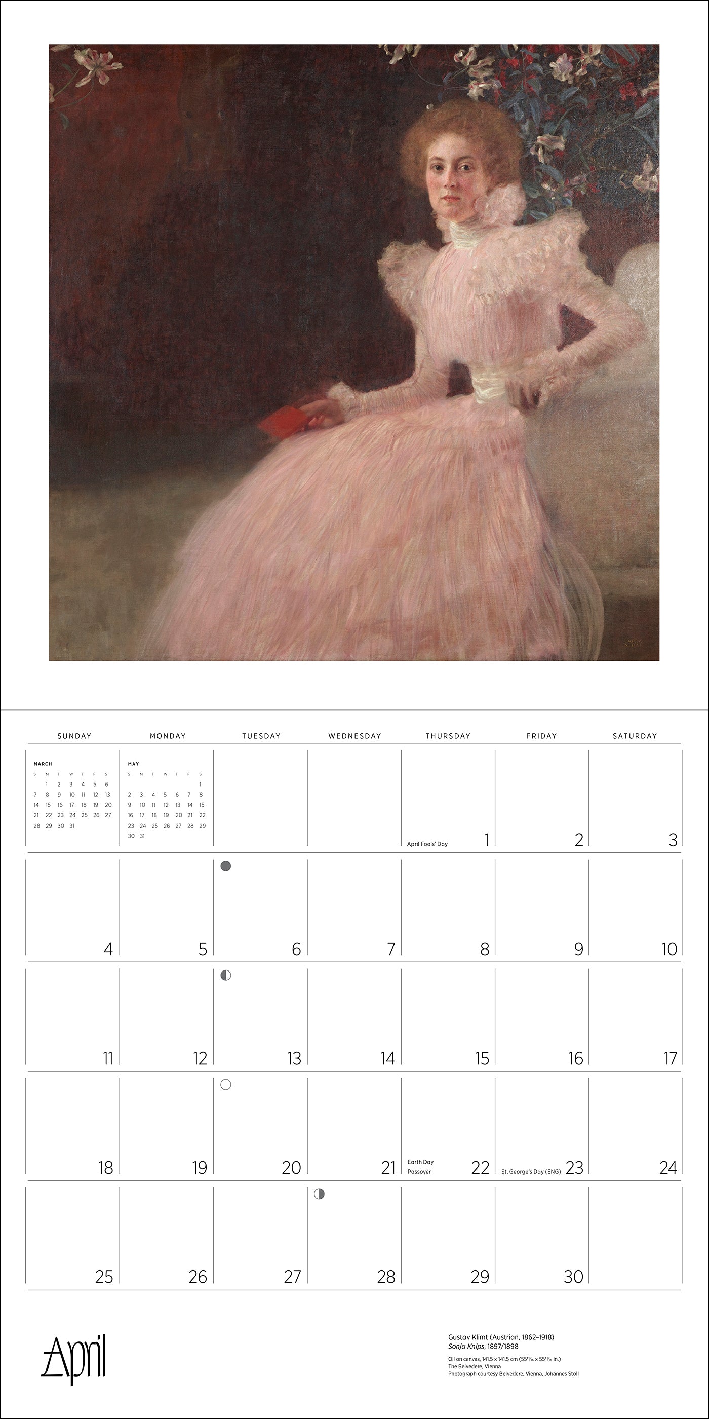 Gustav Klimt 2027 Wall Calendar_Interior_3