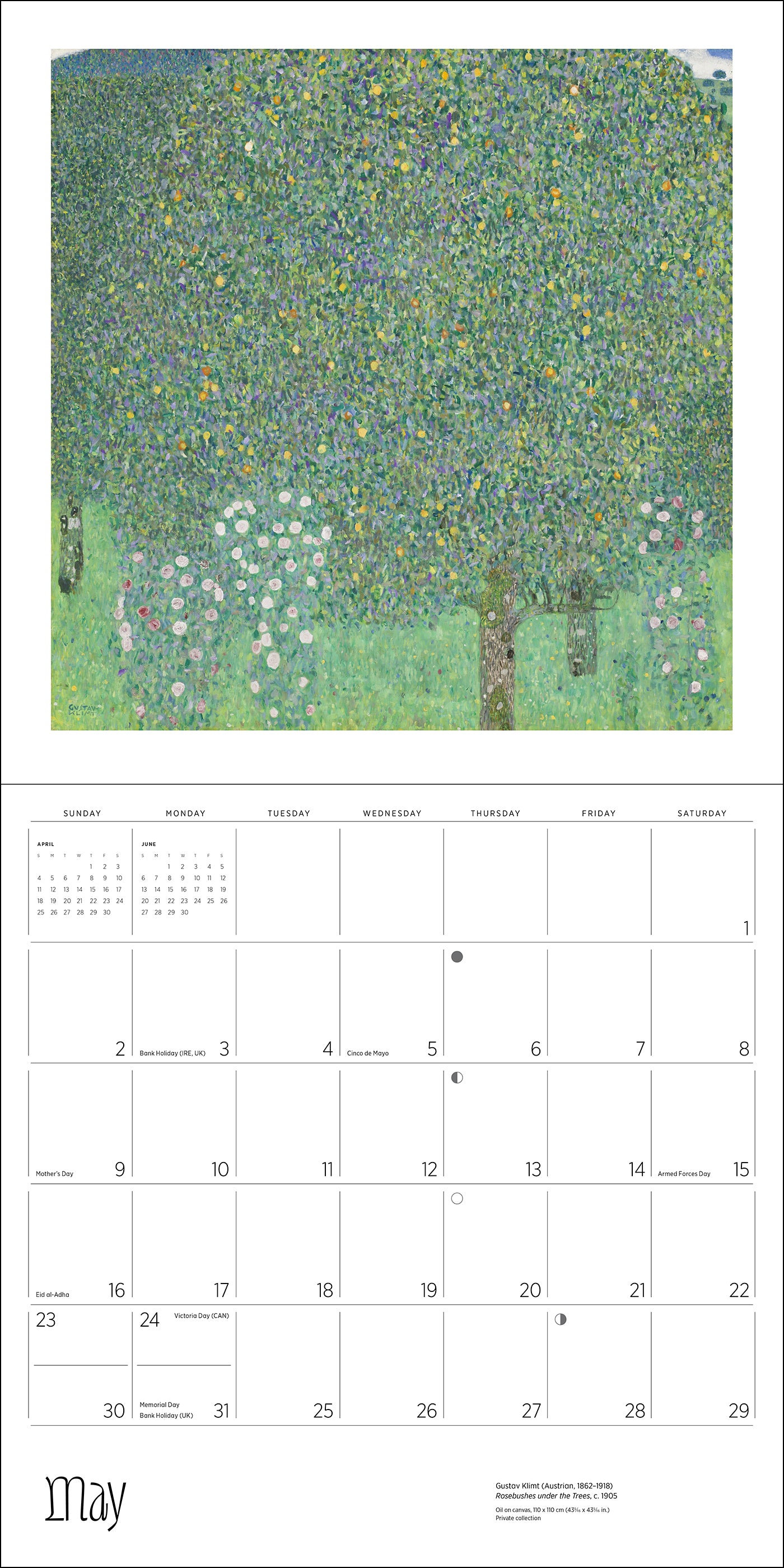 Gustav Klimt 2027 Wall Calendar_Interior_4