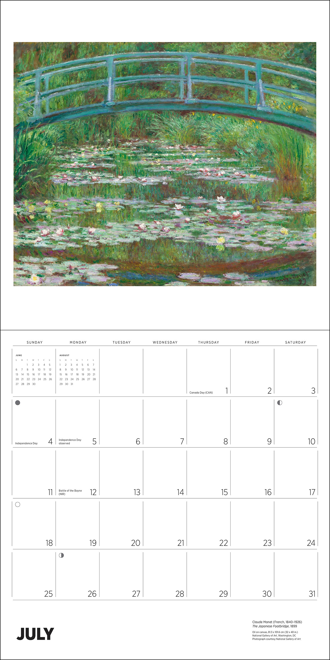 Claude Monet 2027 Wall Calendar_Interior_2