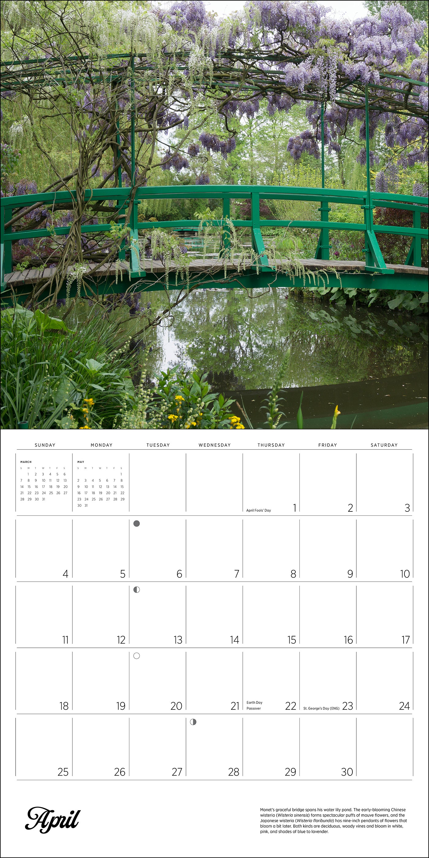 Monet's Passion: The Gardens at Giverny 2027 Wall Calendar_Interior_4