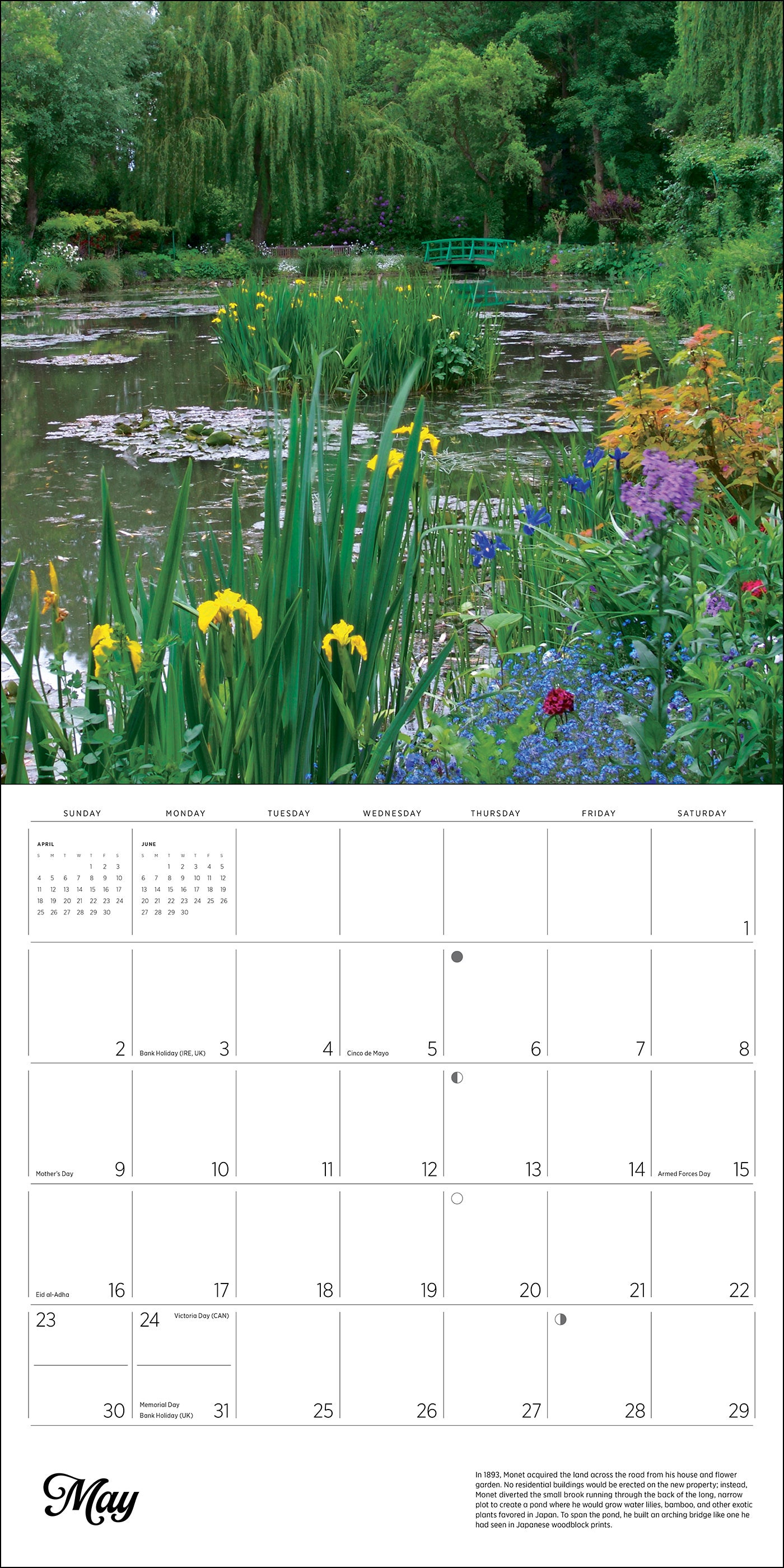 Monet's Passion: The Gardens at Giverny 2027 Wall Calendar_Interior_5