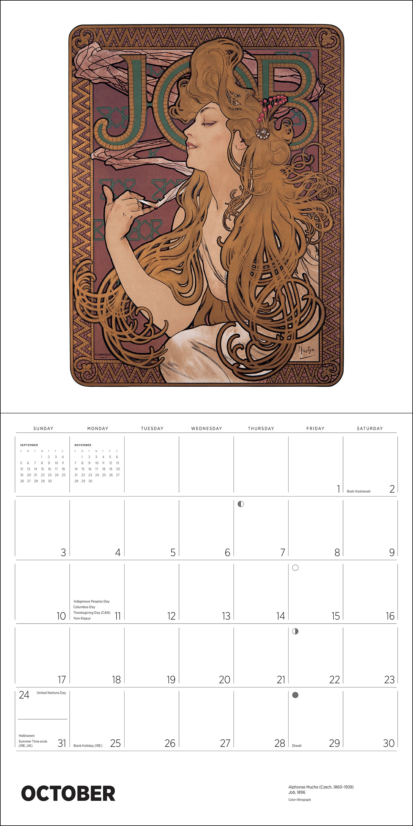 Alphonse Mucha 2027 Wall Calendar_Interior_2