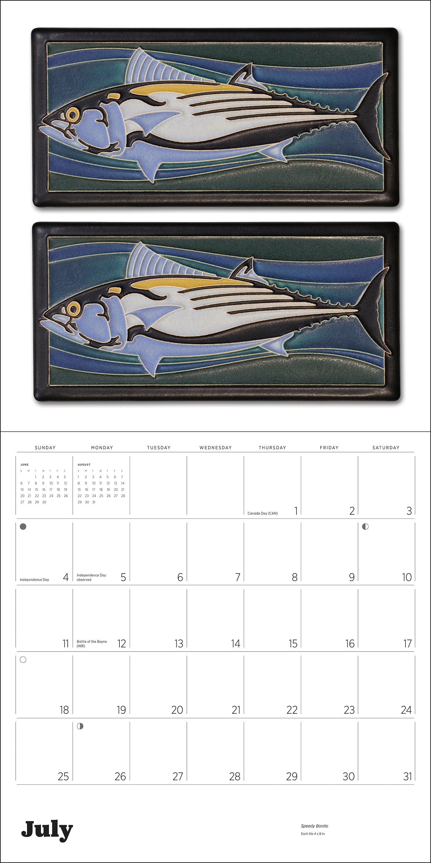 Arts & Crafts Tiles: Made by Motawi Tileworks 2027 Wall Calendar_Interior_5