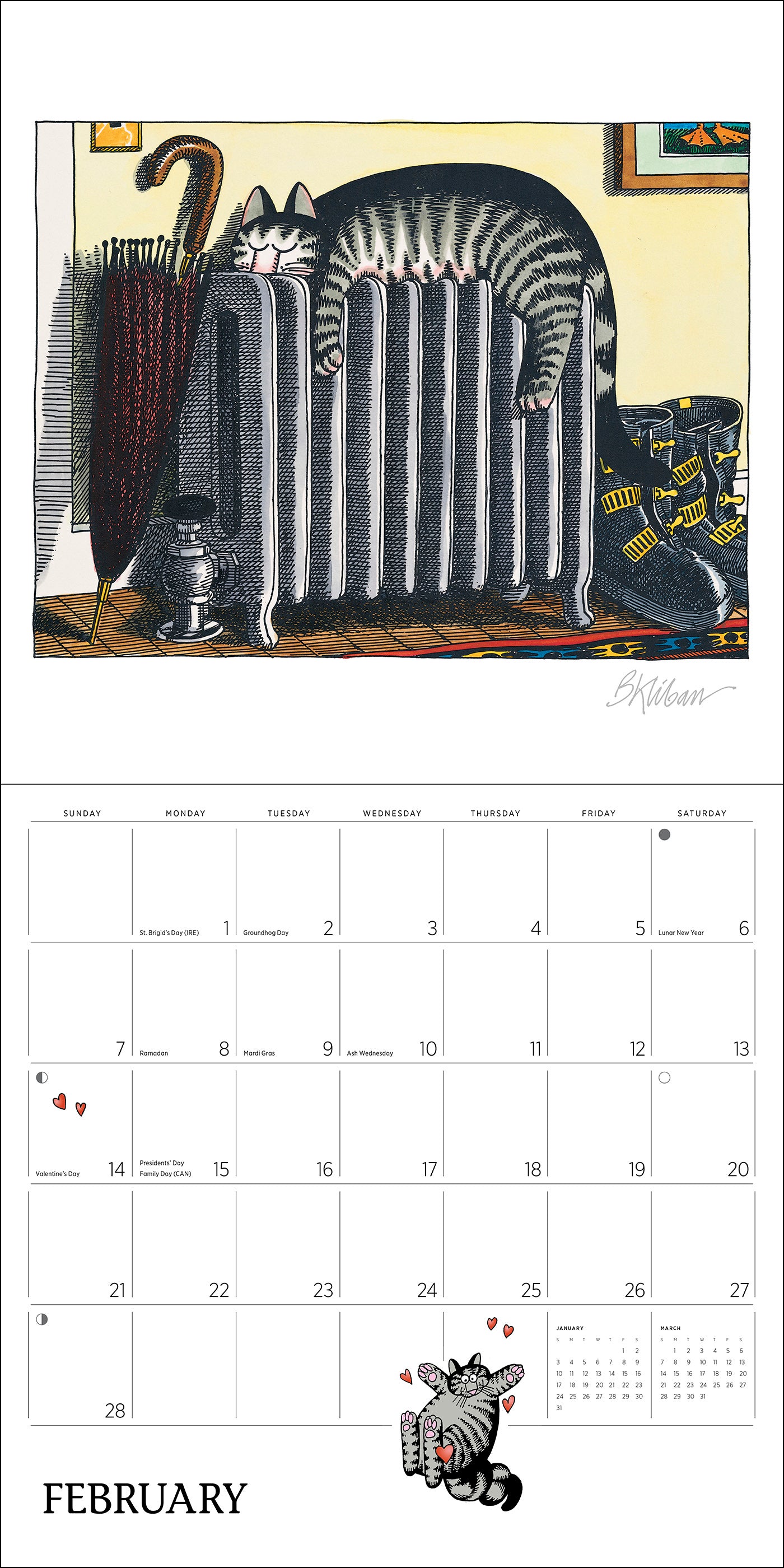 B. Kliban: CatCalendar 2027 Wall Calendar_Interior_2