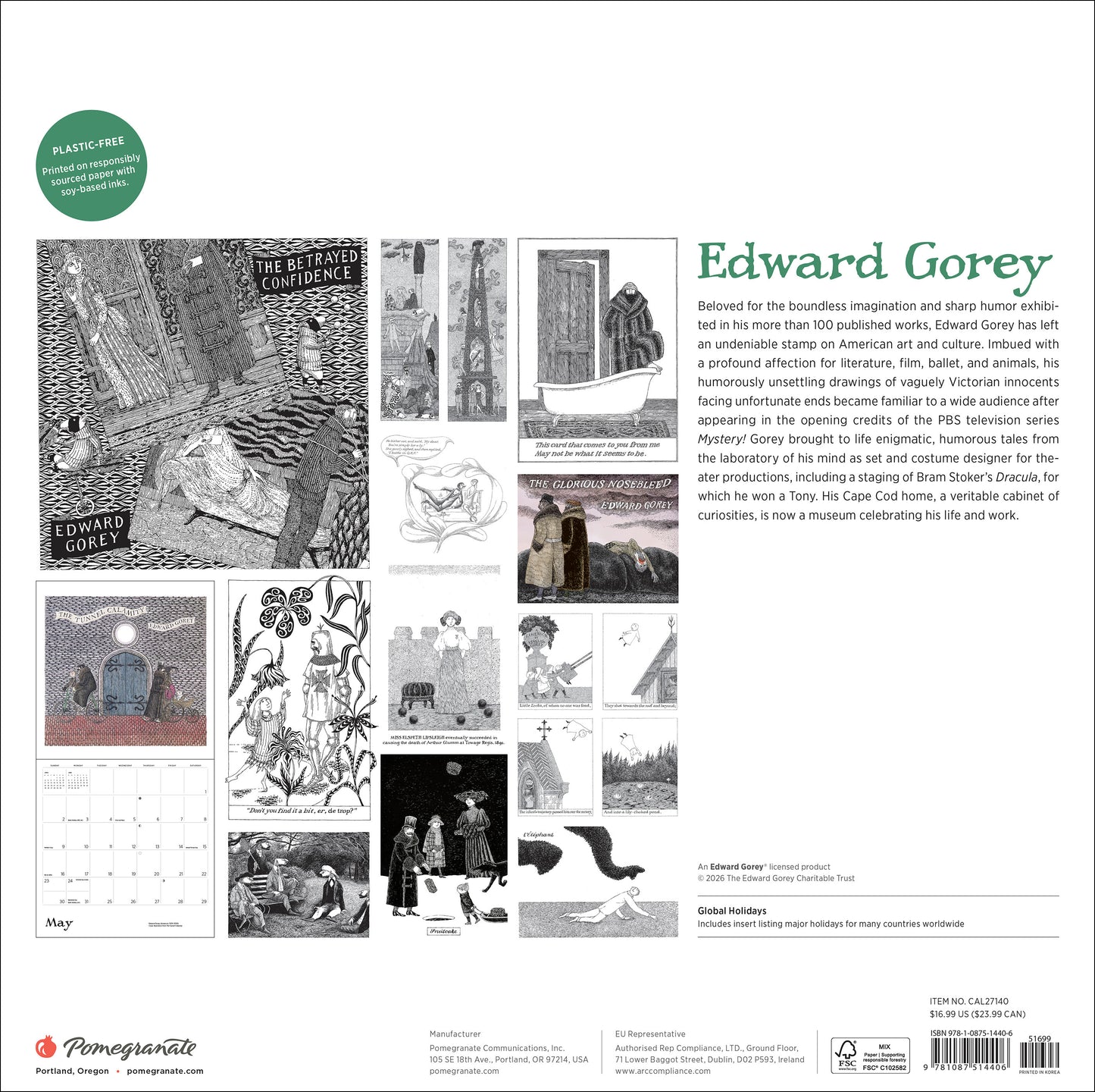 Edward Gorey 2027 Wall Calendar_Back_Multipiece