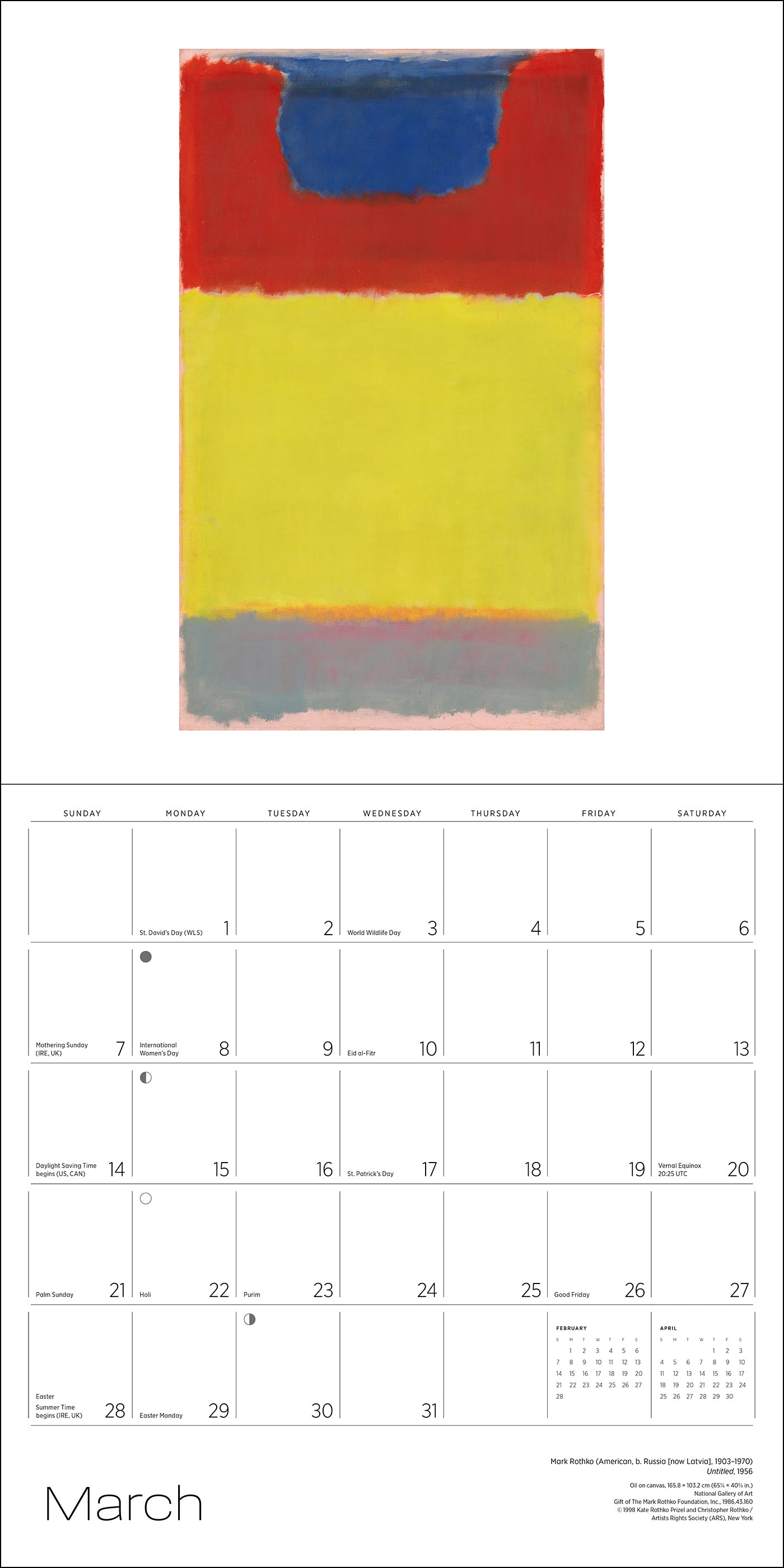 Rothko 2027 Wall Calendar_Interior_3