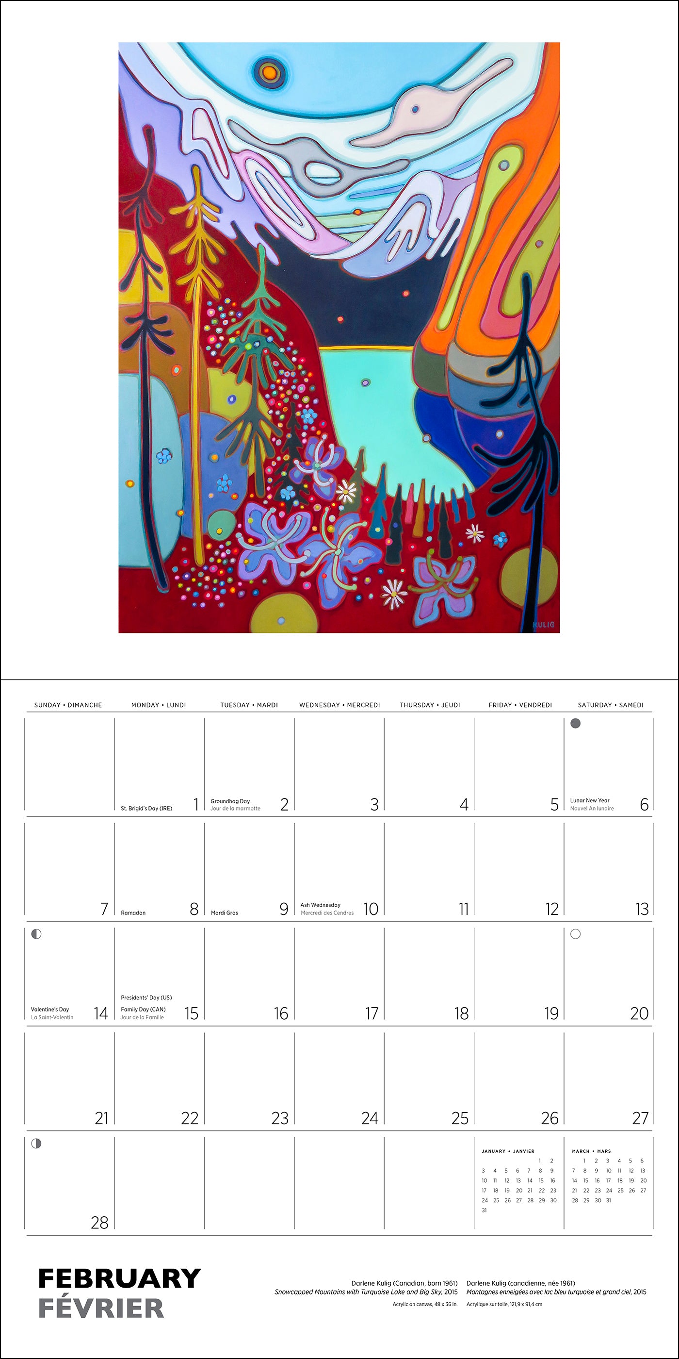 Darlene Kulig 2027 Wall Calendar – Pomegranate