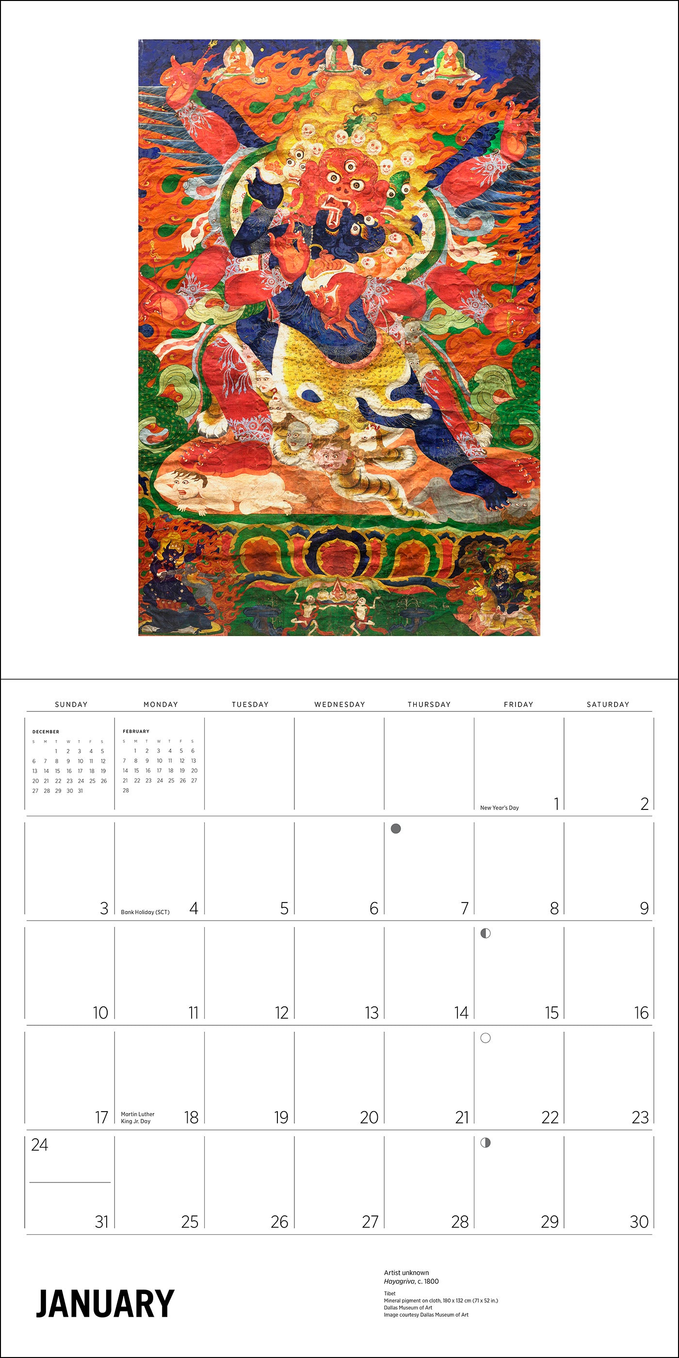 Enlightenment: Buddhist Paintings 2027 Wall Calendar_Interior_1