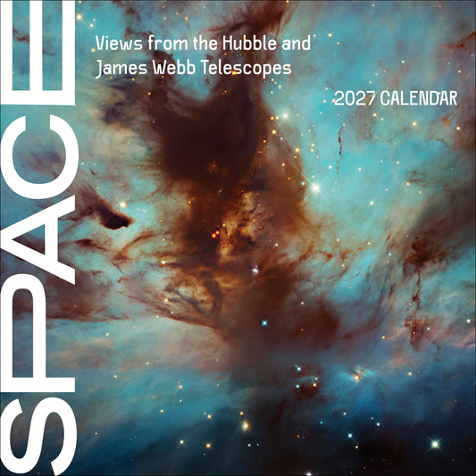 Space: Views from the Hubble and James Webb Telescopes 2027 Wall Calendar_Front_Flat