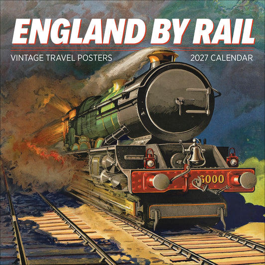 England by Rail: Vintage Travel Posters 2027 Wall Calendar_Front_Flat