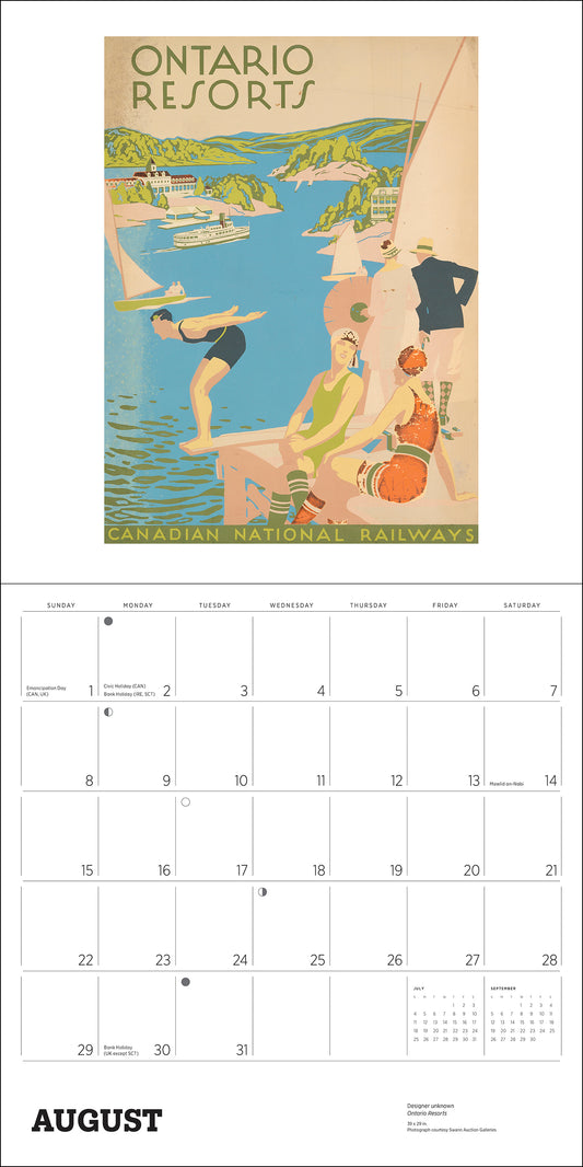 Canada: Vintage Travel Posters 2027 Wall Calendar_Front_Flat