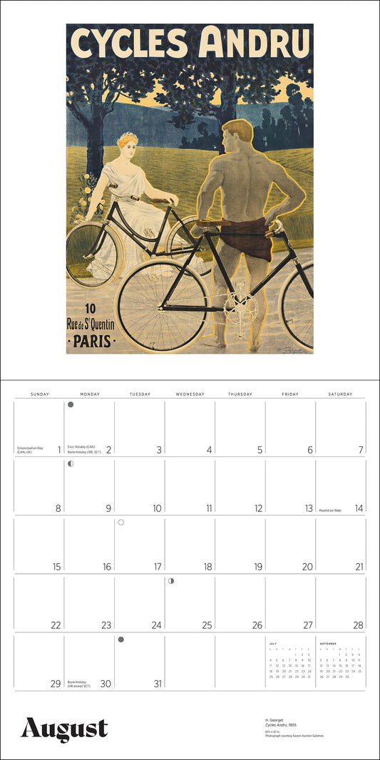 Bicycles: Vintage Posters 2027 Wall Calendar_Front_Flat