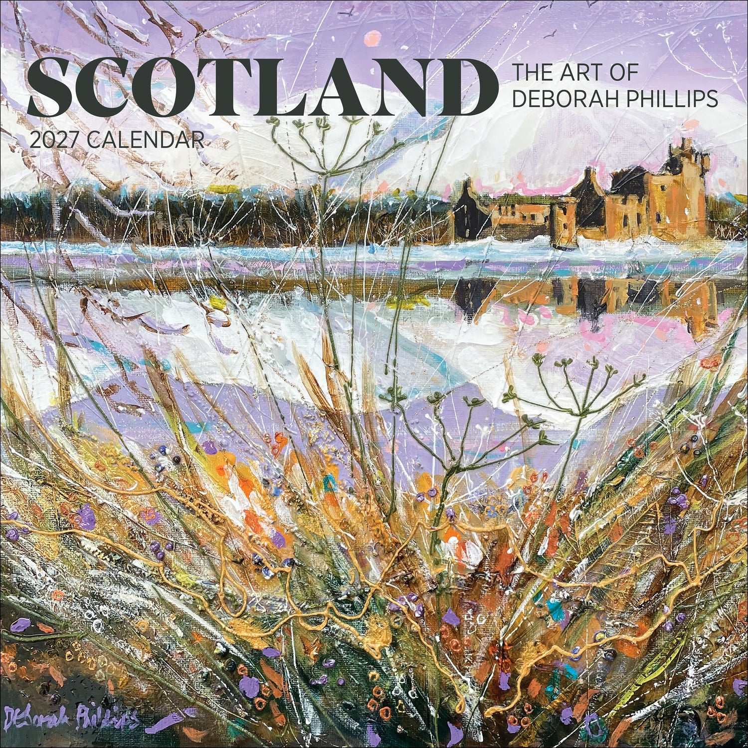 Scotland: The Art of Deborah Phillips 2027 Wall Calendar_Front_Flat