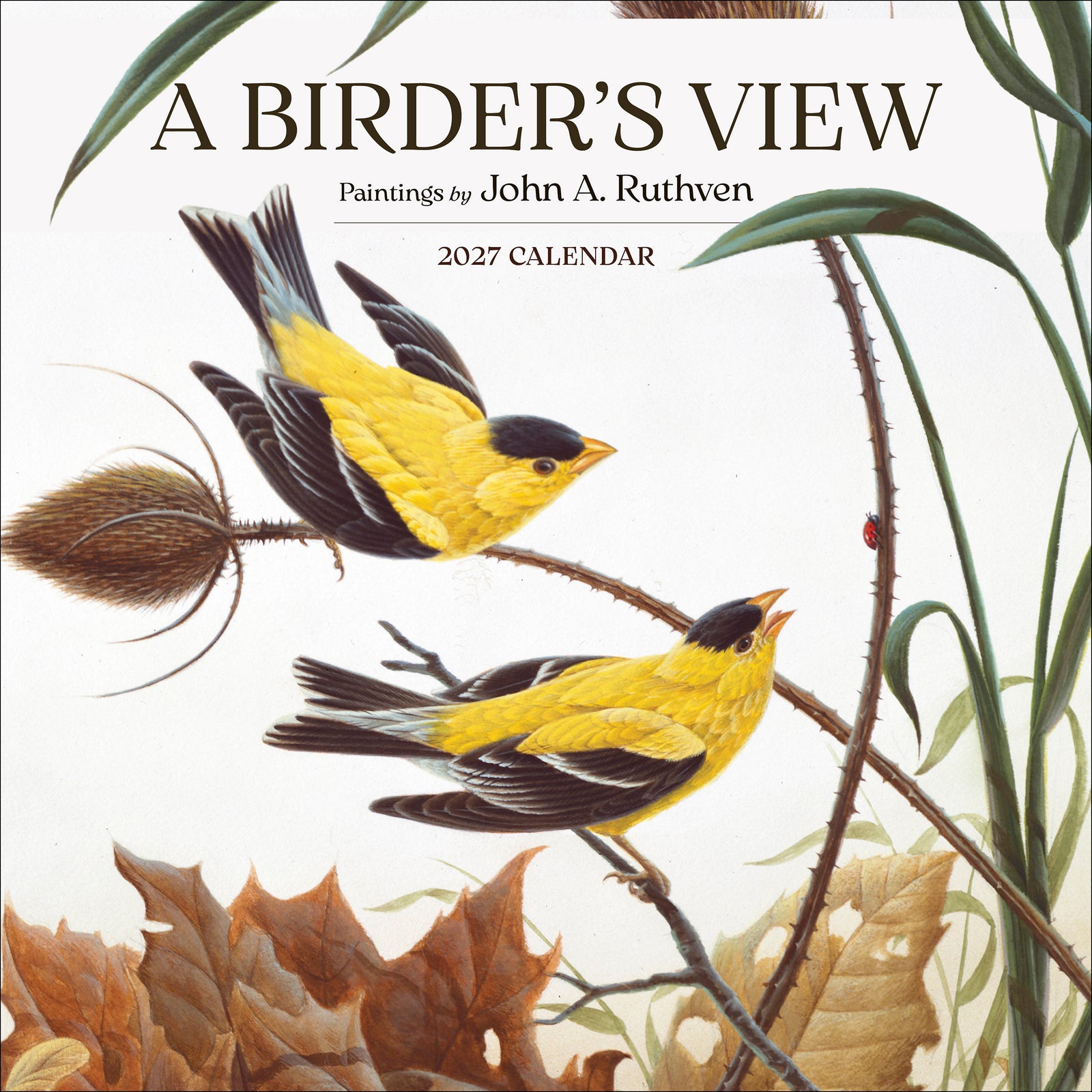 A Birder's View: Paintings by John A. Ruthven 2027 Wall Calendar_Front_Flat