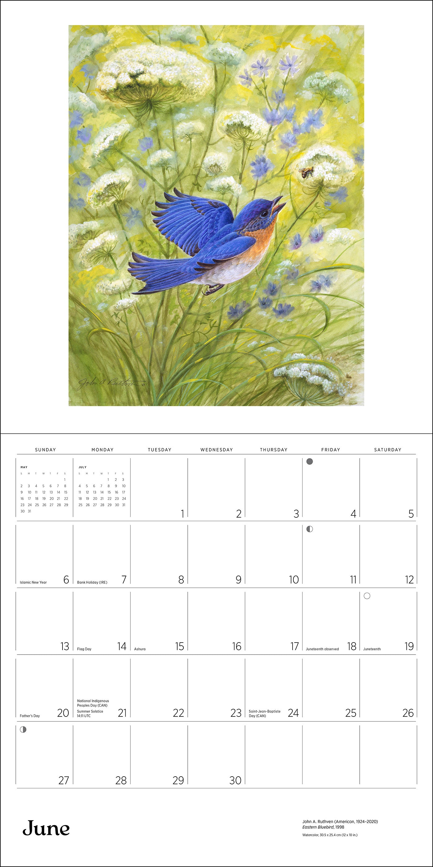 A Birder's View: Paintings by John A. Ruthven 2027 Wall Calendar_Interior_5