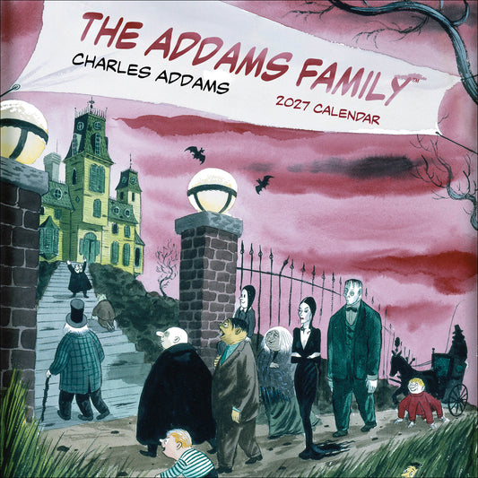 Charles Addams: The Addams Family 2027 Wall Calendar_Front_Flat