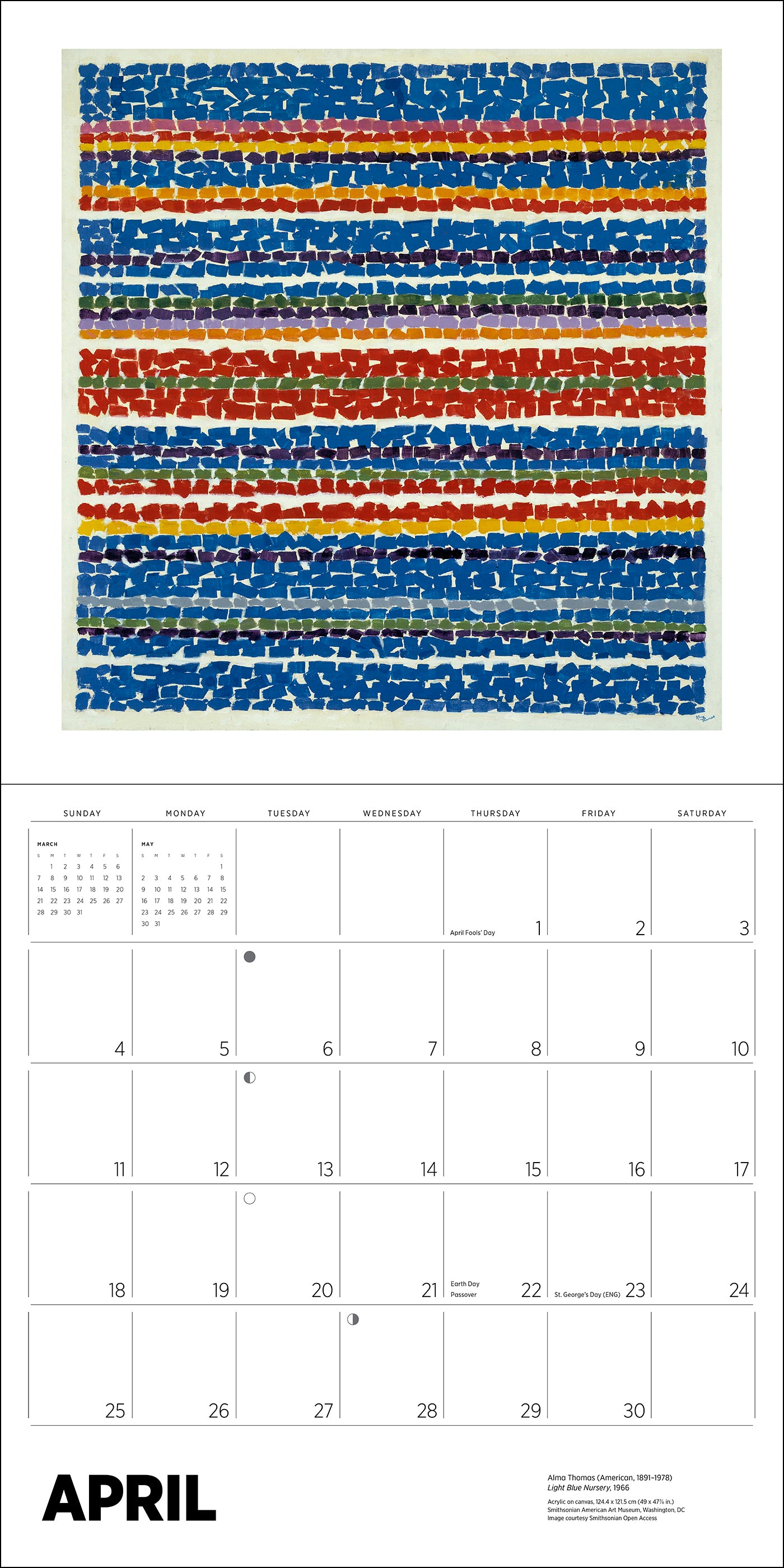 Alma Thomas 2027 Wall Calendar_Interior_4