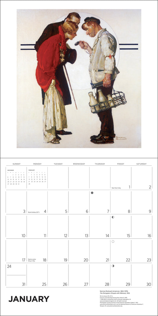 Norman Rockwell: The Saturday Evening Post 2027 Wall Calendar_Front_Flat