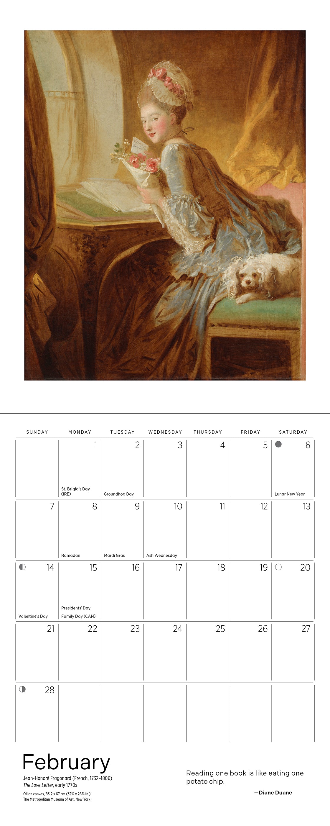 The Reading Woman 2027 Mini Wall Calendar_Interior_2