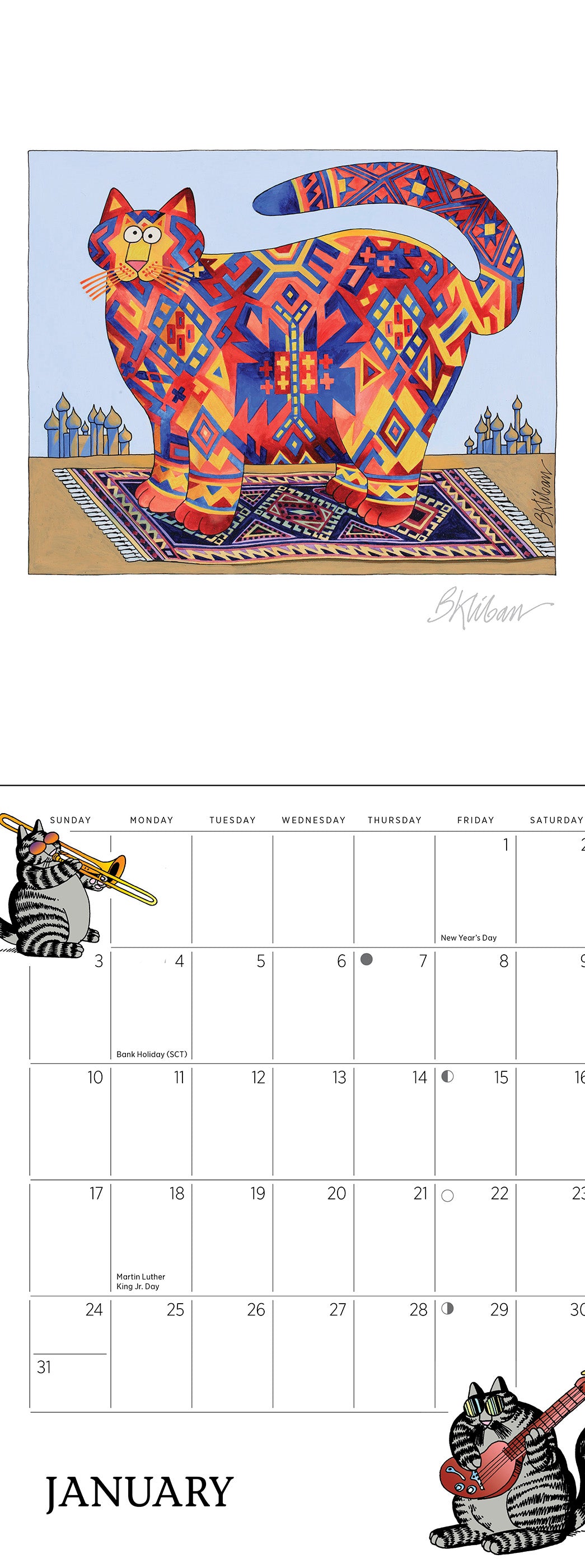 B. Kliban: CatCalendar 2027 Mini Wall Calendar_Interior_1